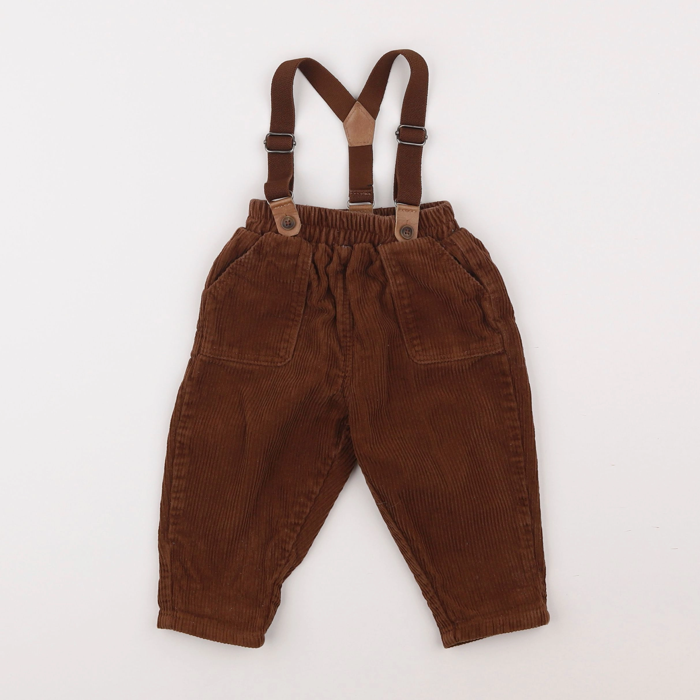 Vertbaudet - pantalon marron - 9 mois