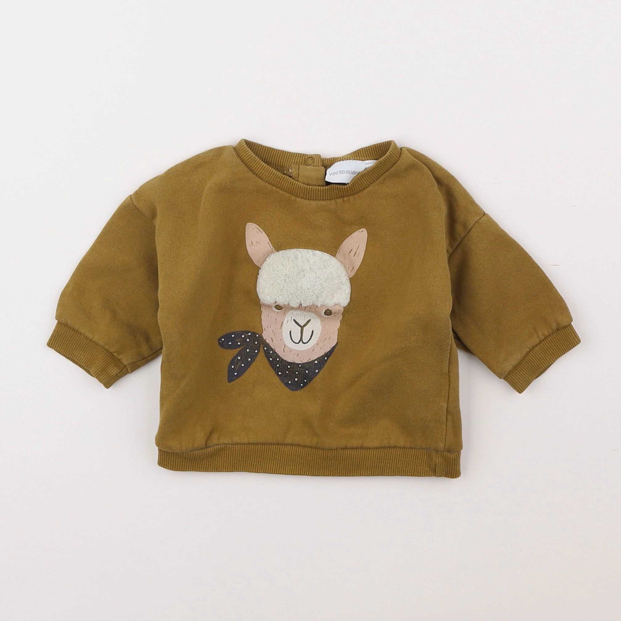 Vertbaudet - sweat marron - 6 mois