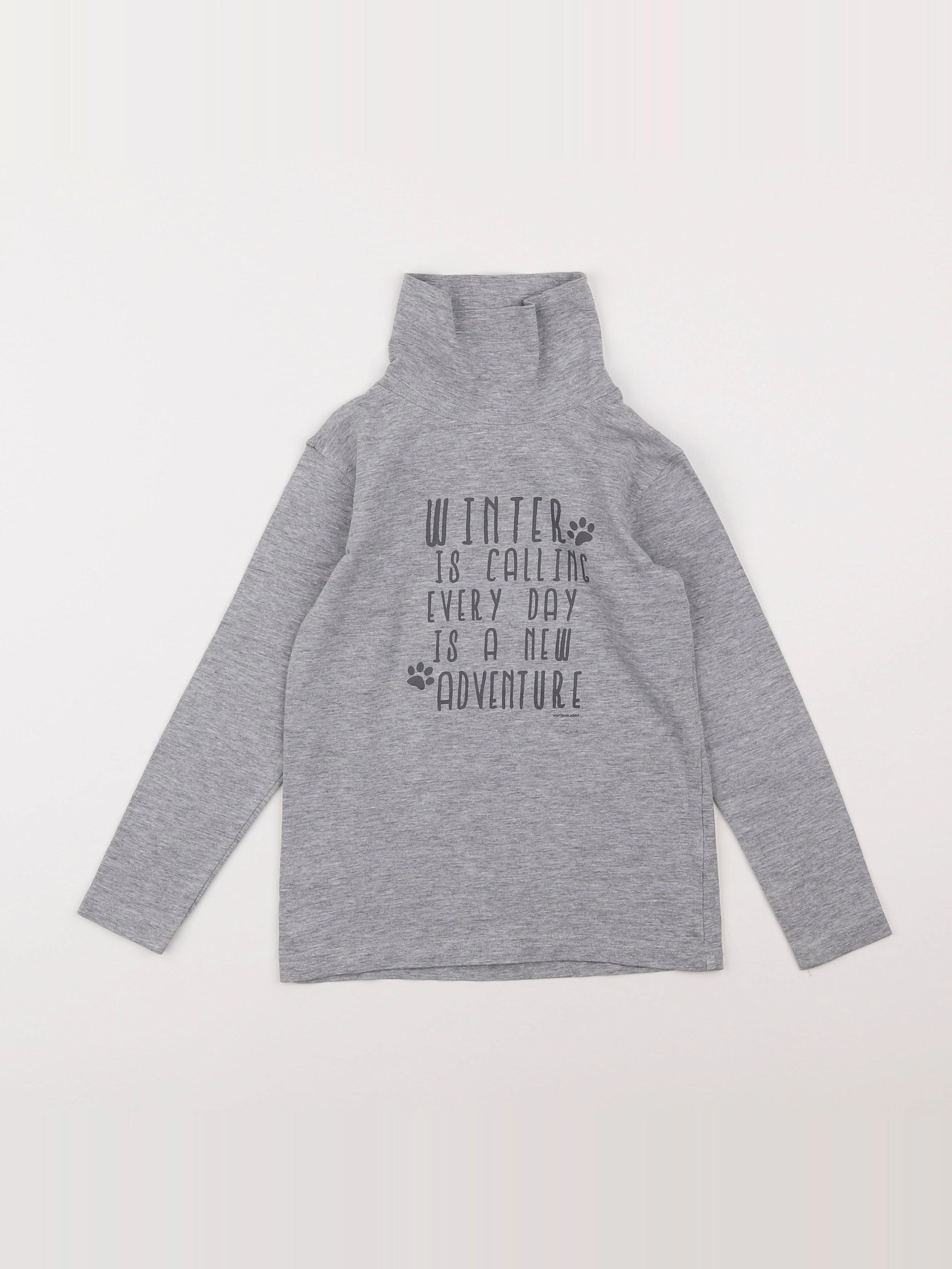 Vertbaudet - sous-pull gris - 5 ans