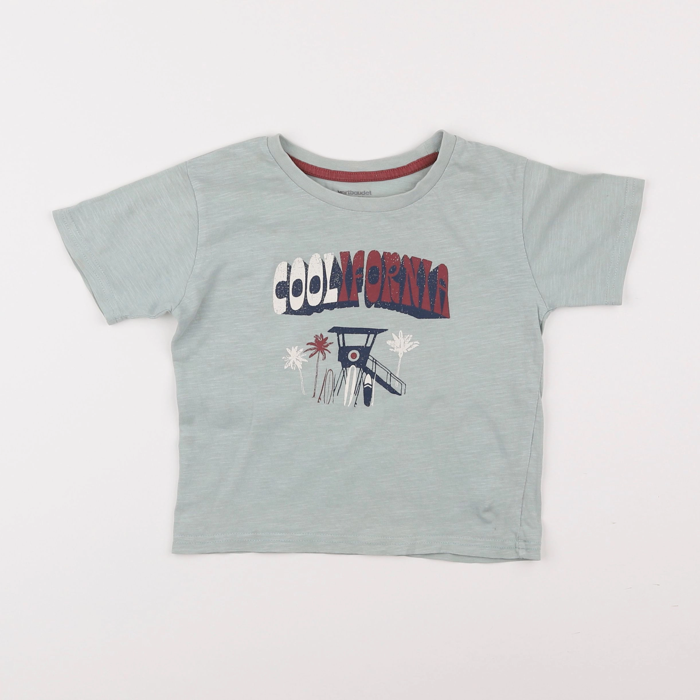 Vertbaudet - tee-shirt vert - 4 ans