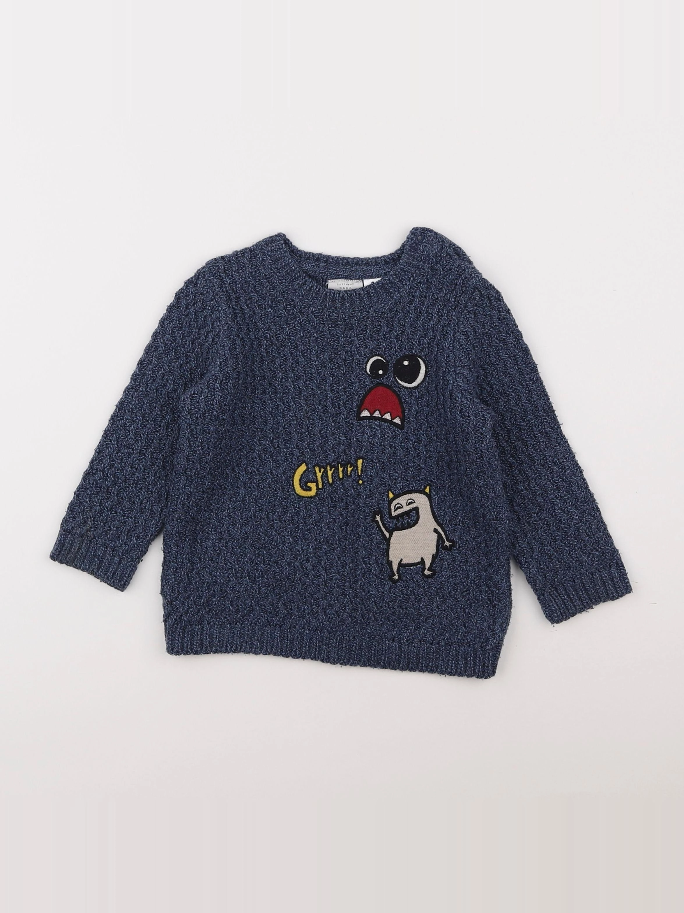 Zara - pull bleu - 18 mois à 2 ans