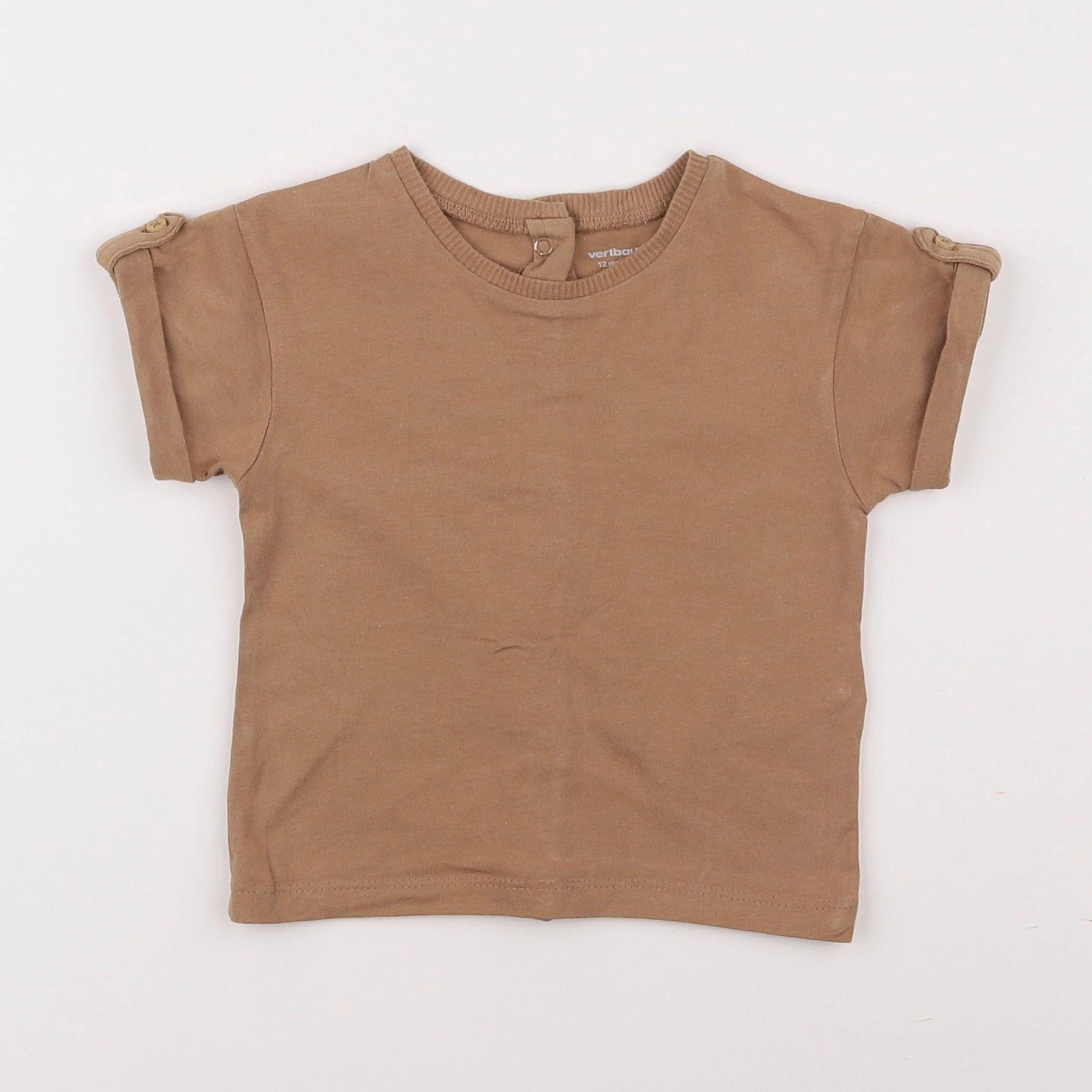 Vertbaudet - tee-shirt marron - 12 mois