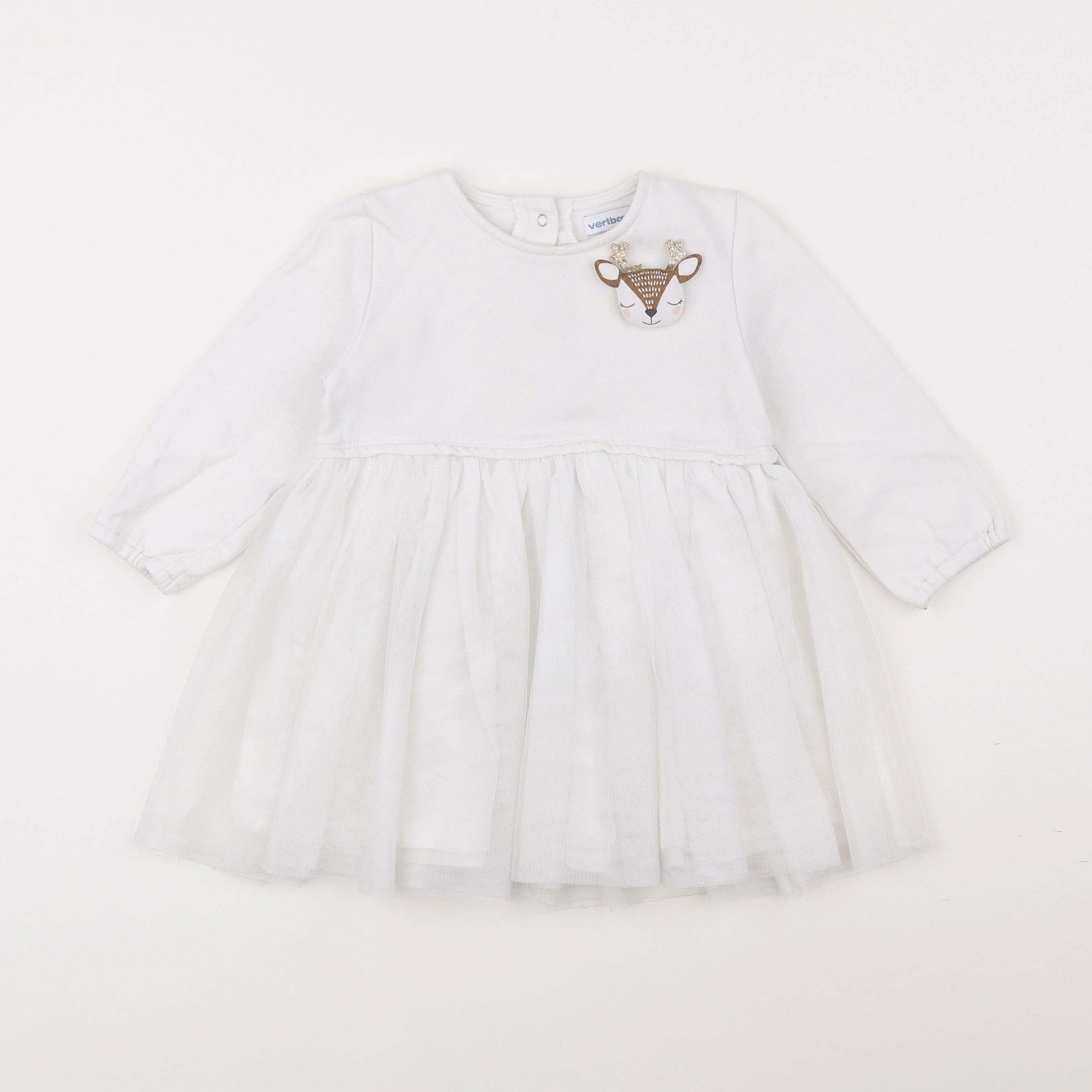 Vertbaudet - robe blanc, or - 2 ans