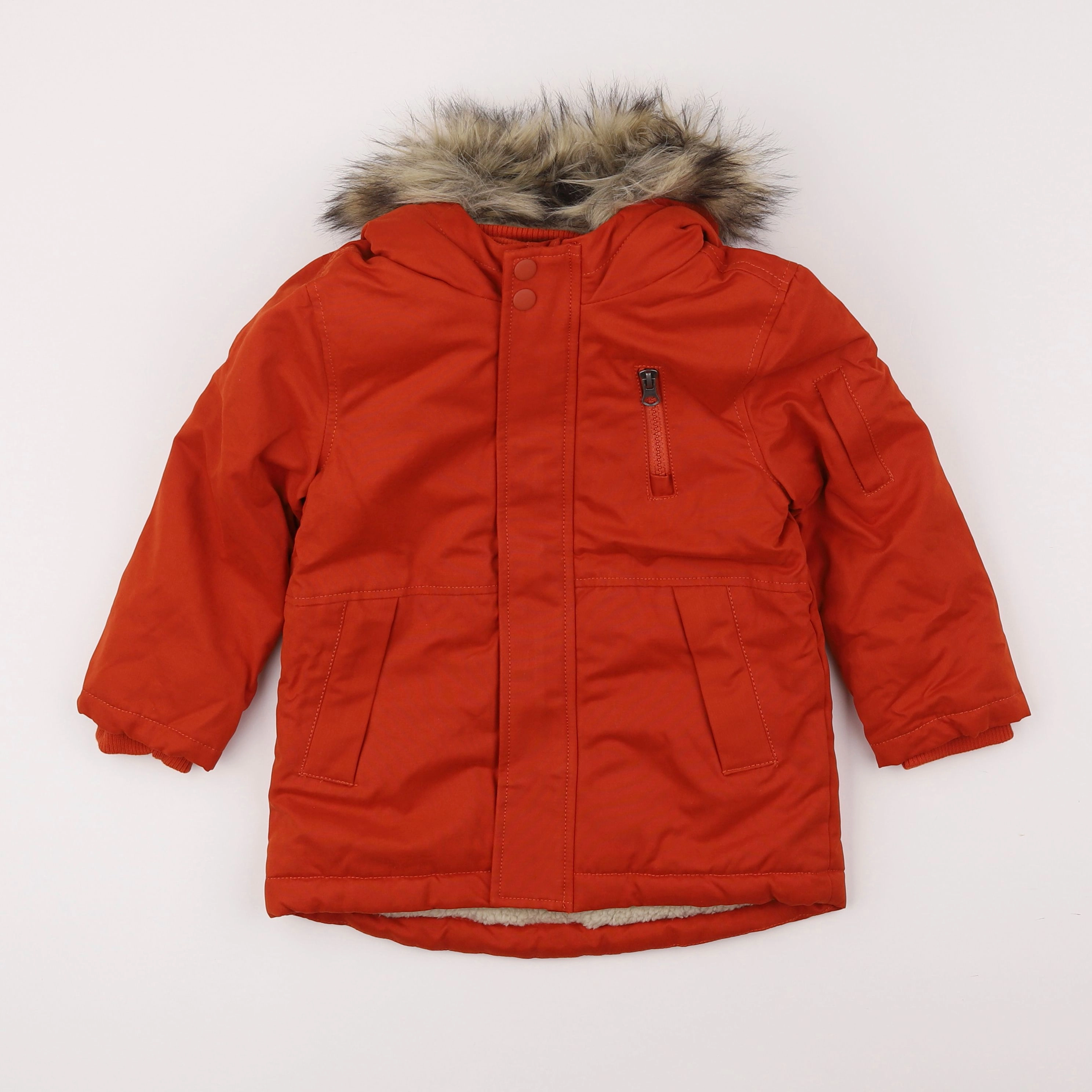 Vertbaudet - parka orange - 4 ans