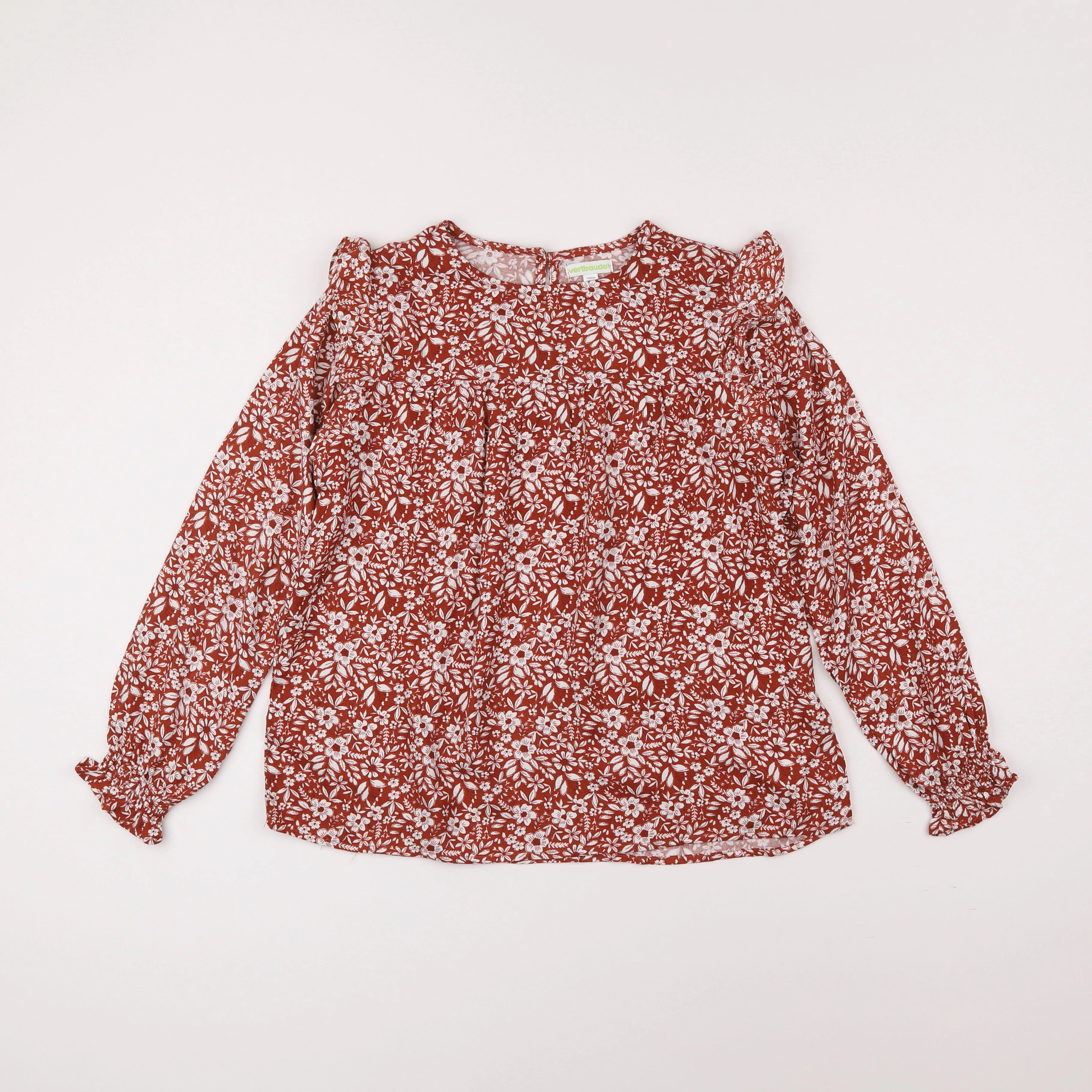 Vertbaudet - blouse marron - 10 ans