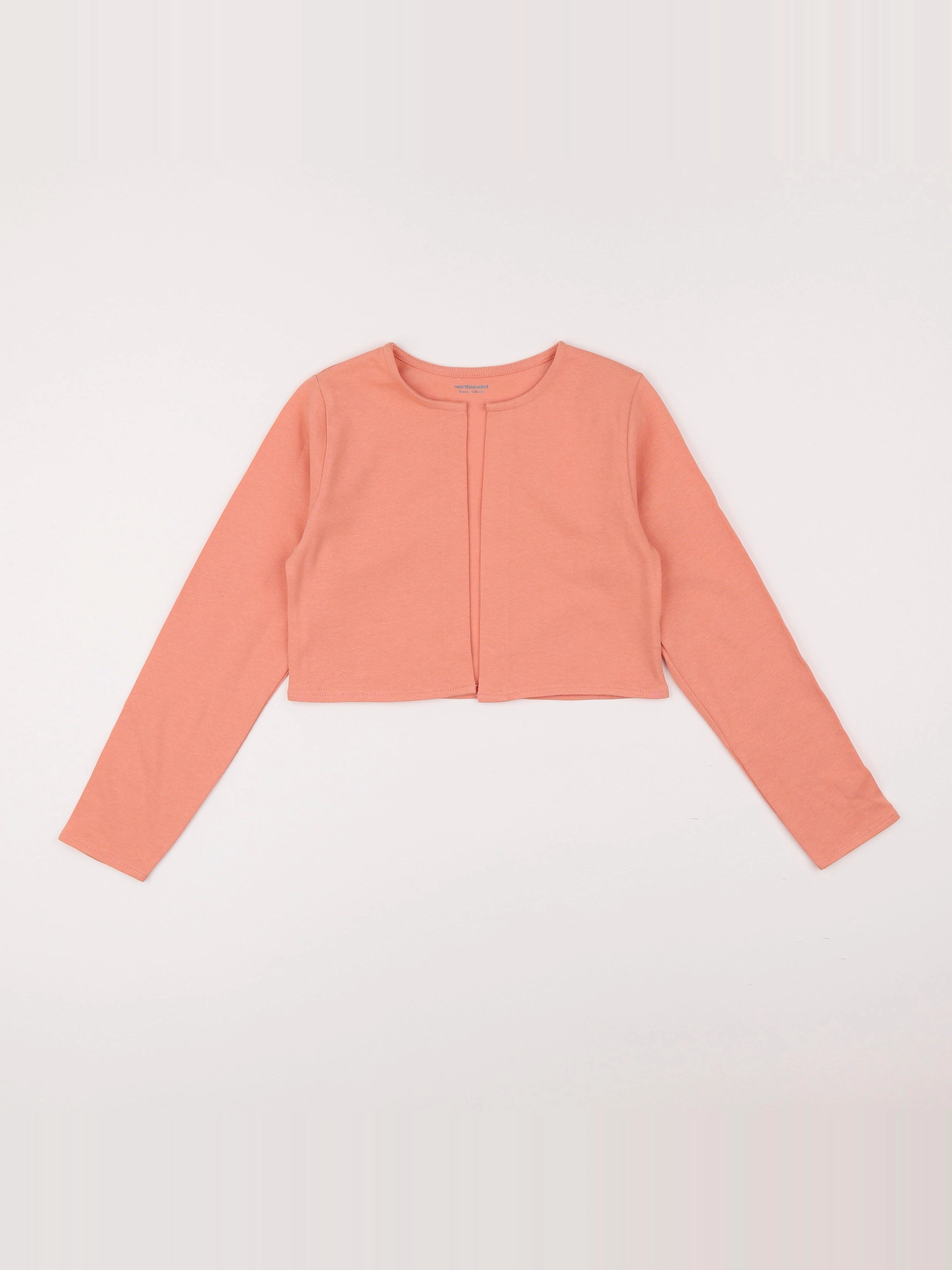 Vertbaudet - gilet orange - 8 ans