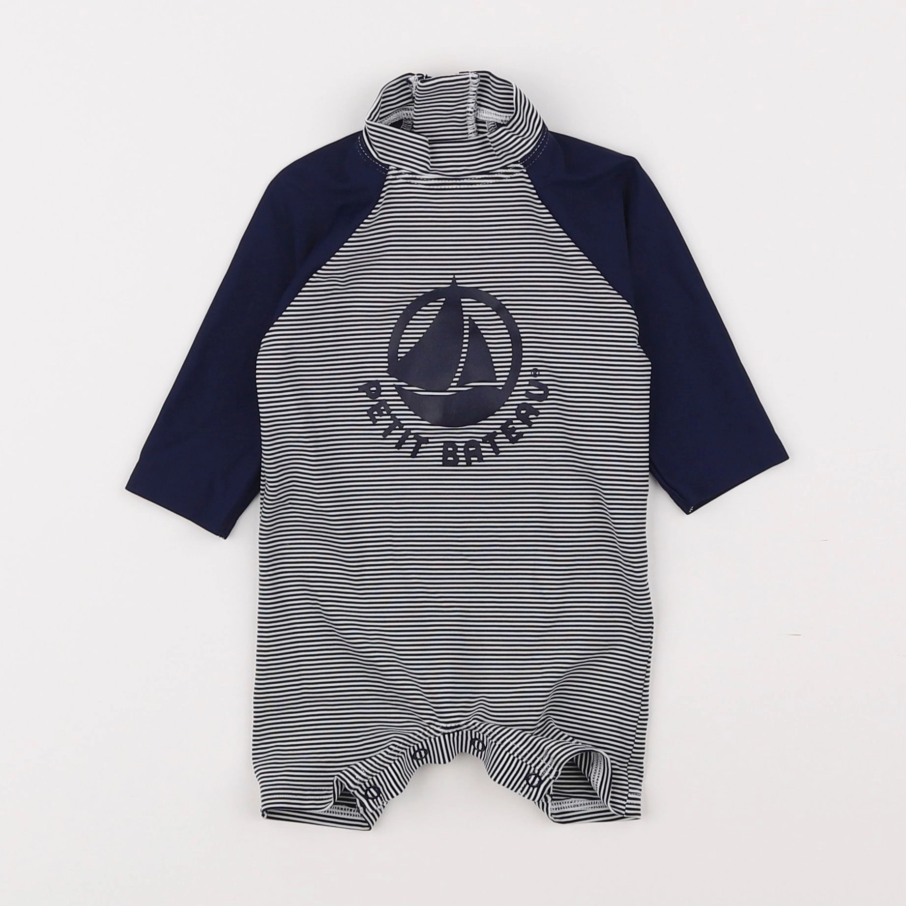 Petit Bateau - combi de bain bleu - 6 mois