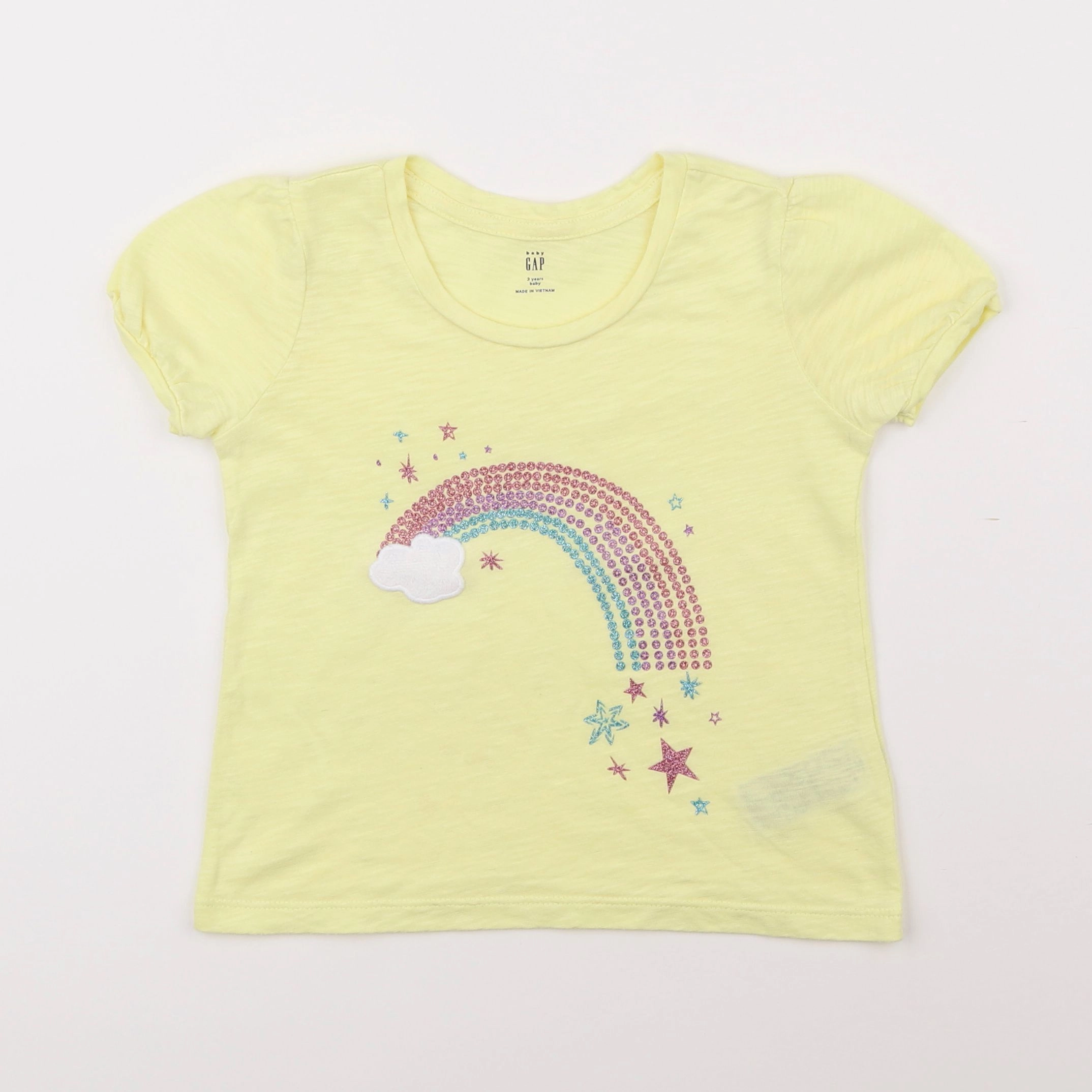 GAP - tee-shirt jaune - 3 ans