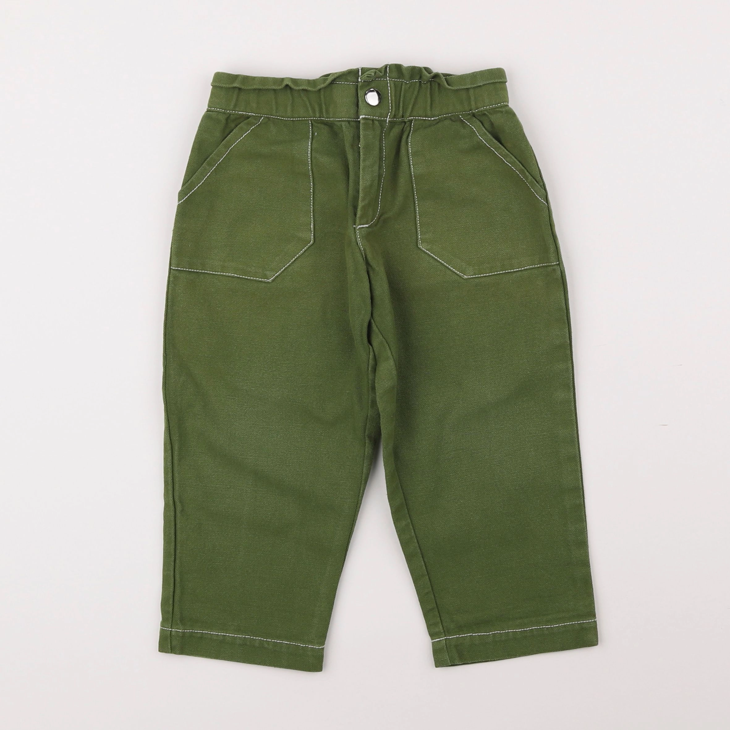 Bandits à la crème - pantalon vert - 3 ans