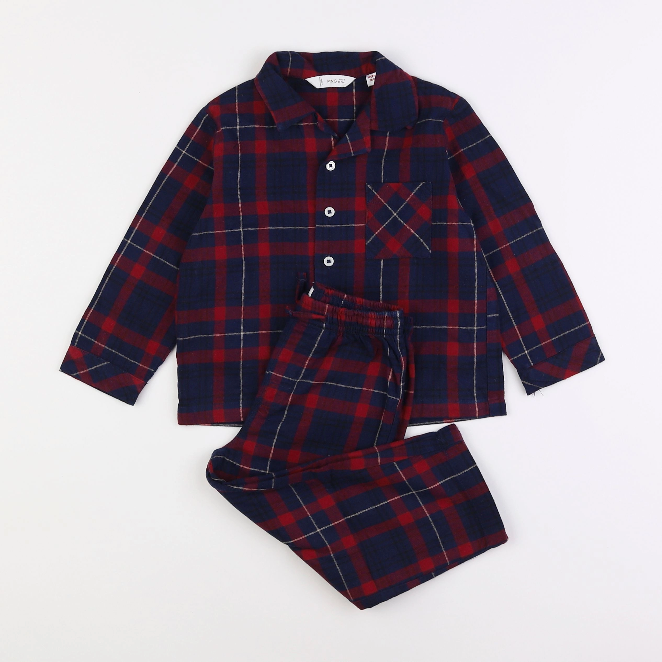 Mango - pyjama coton rouge - 2/3 ans