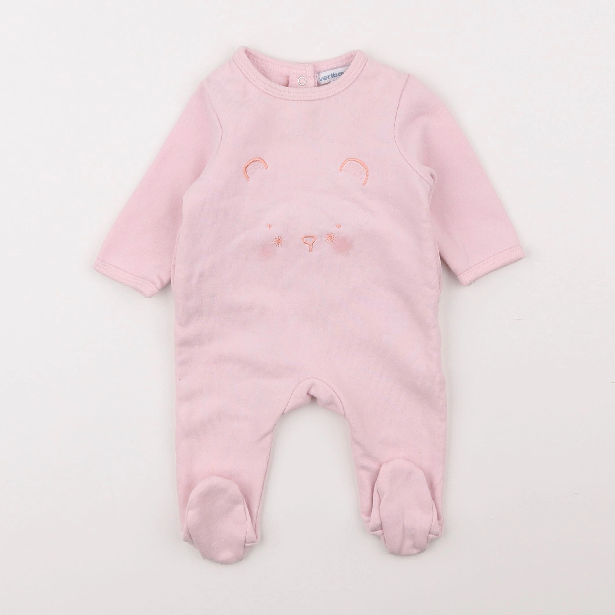 Vertbaudet - pyjama coton rose - 0/1 mois