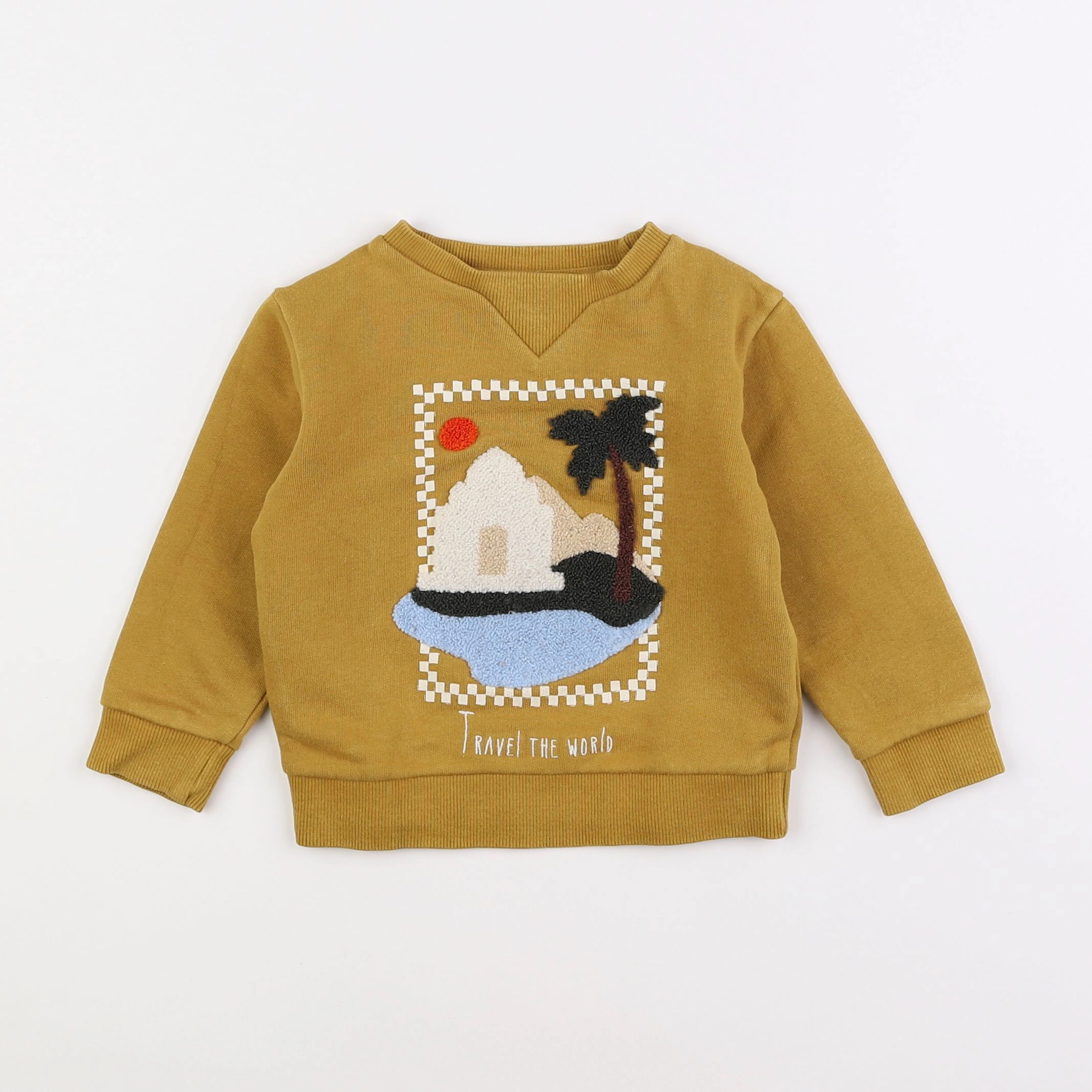 Little Cigogne - sweat jaune - 2 ans