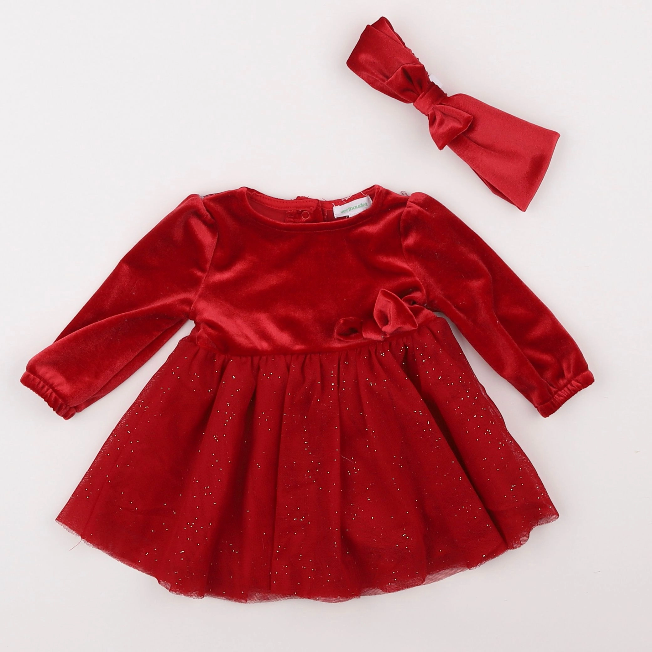 Vertbaudet - robe rouge - 3 mois