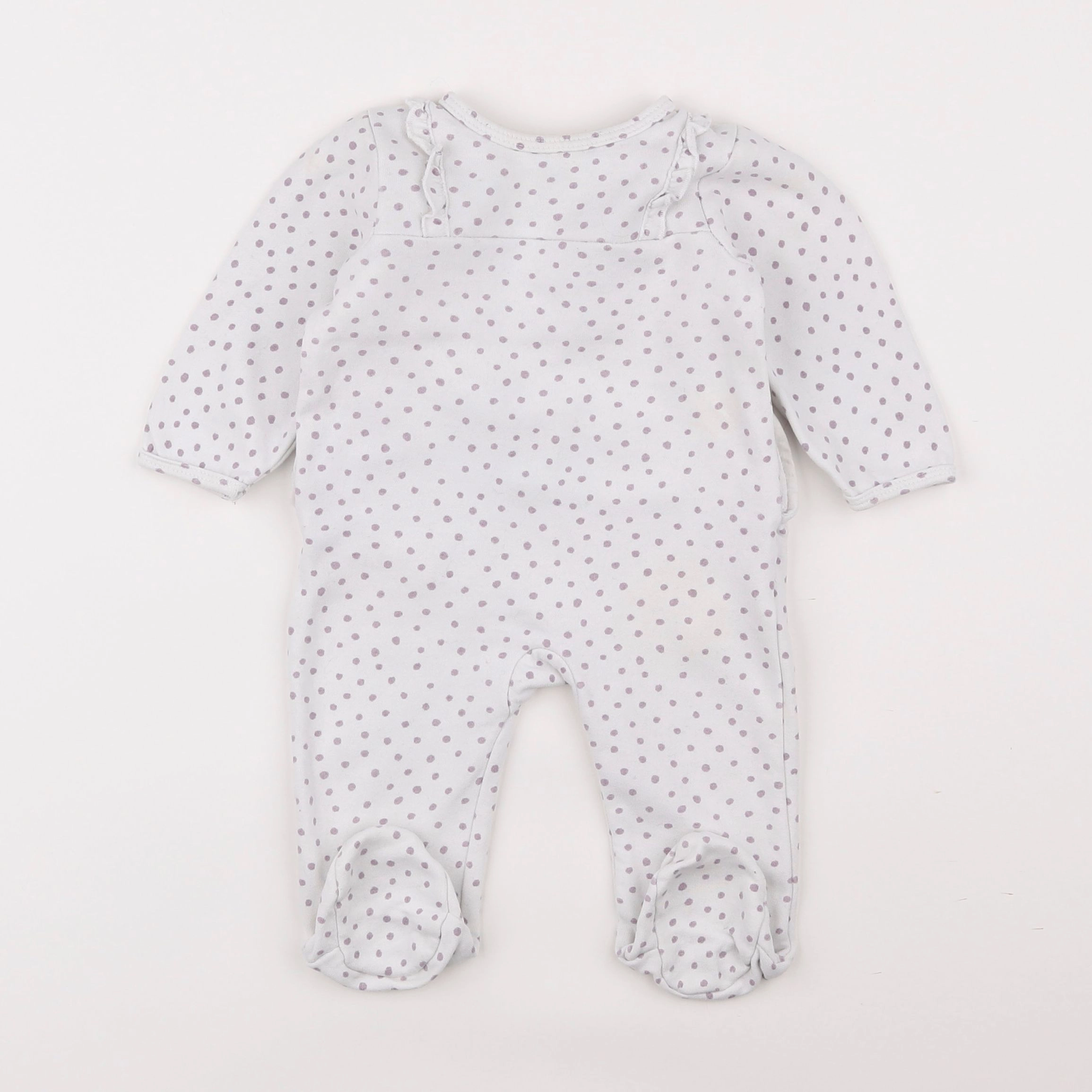 Vertbaudet - pyjama coton violet - 6 mois