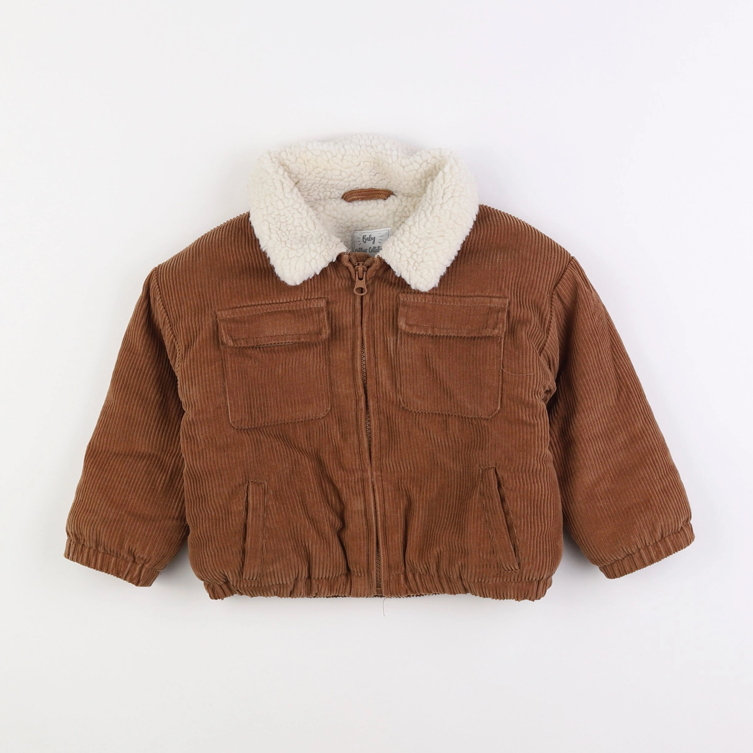 Vertbaudet - veste doublé marron - 3 ans