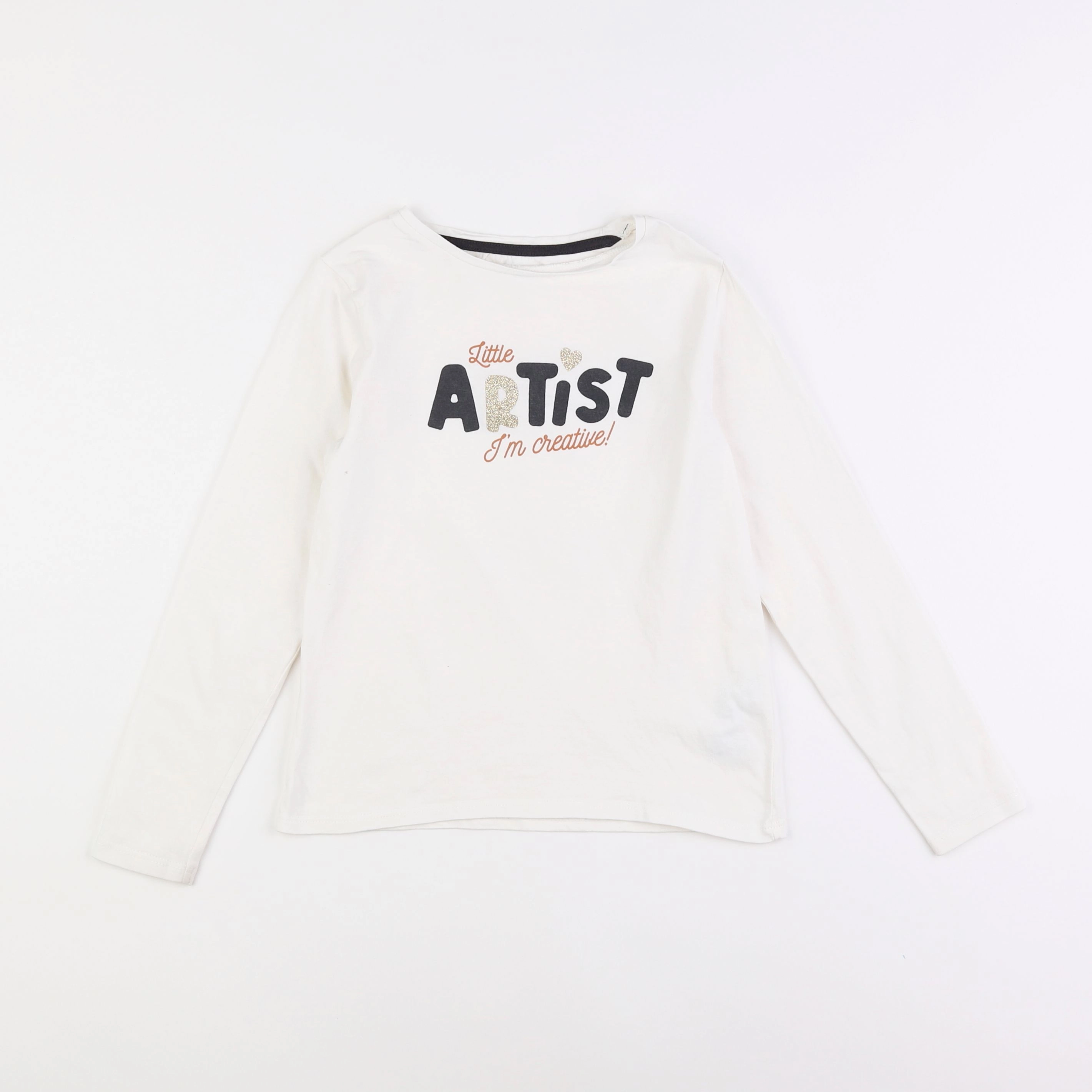 Vertbaudet - tee-shirt blanc - 8 ans