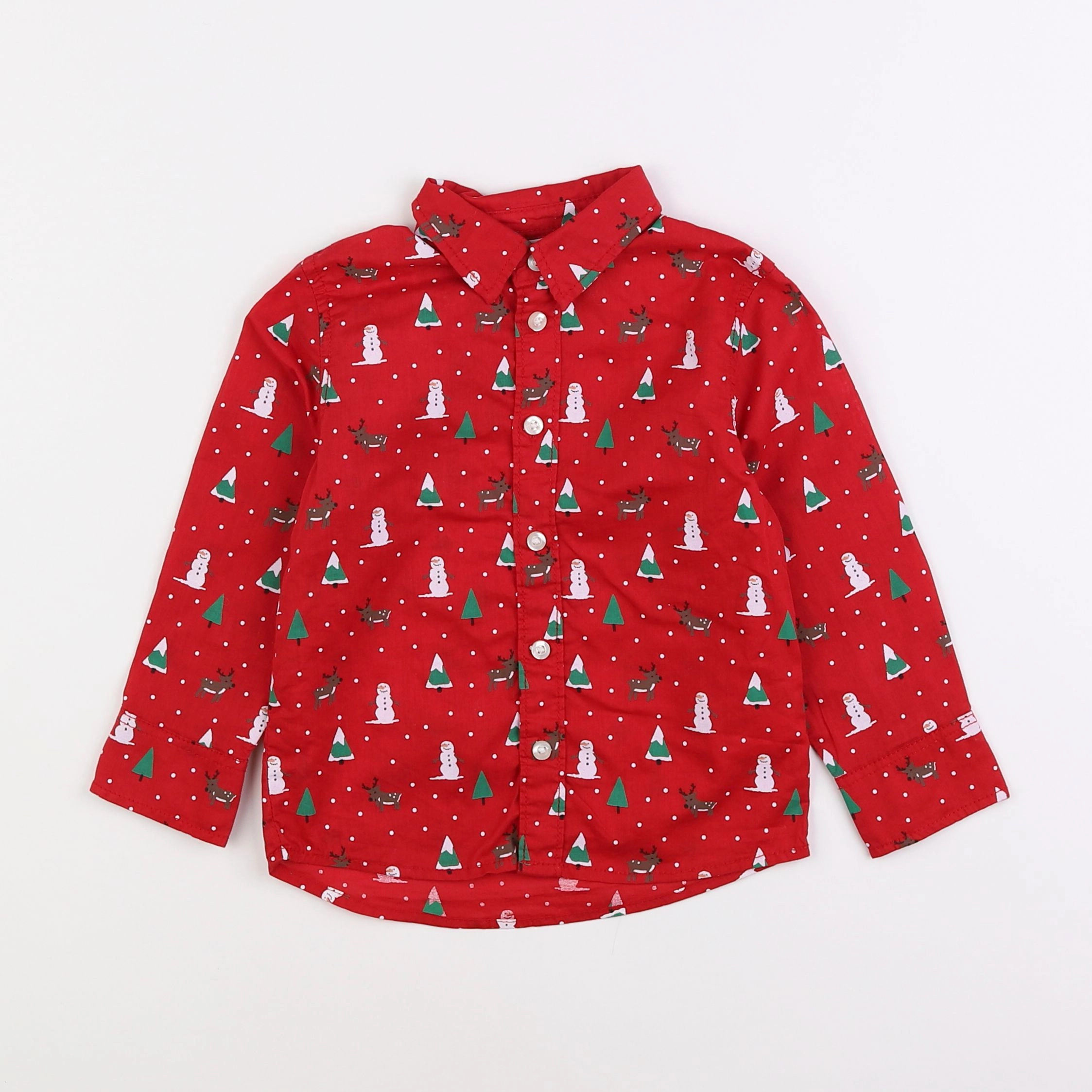 H&M - chemise rouge - 18 mois à 2 ans