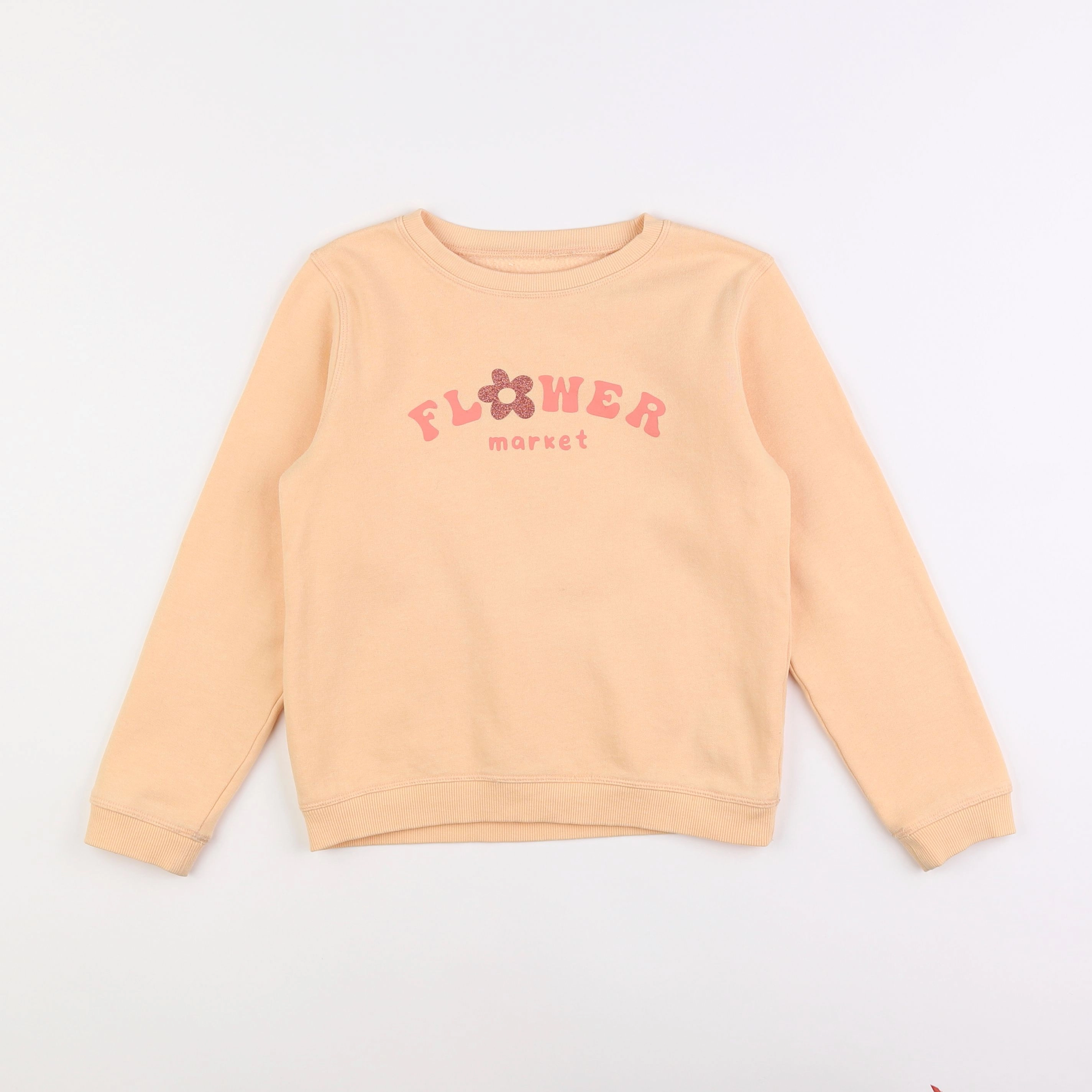 Vertbaudet - sweat orange - 8 ans