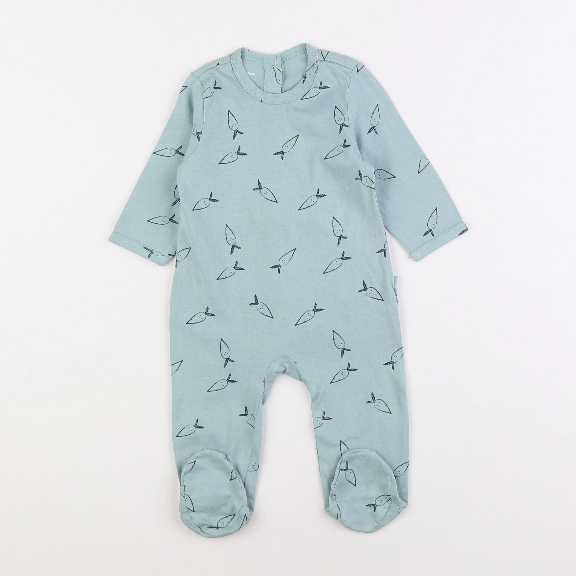 Vertbaudet - pyjama coton bleu - 6 mois