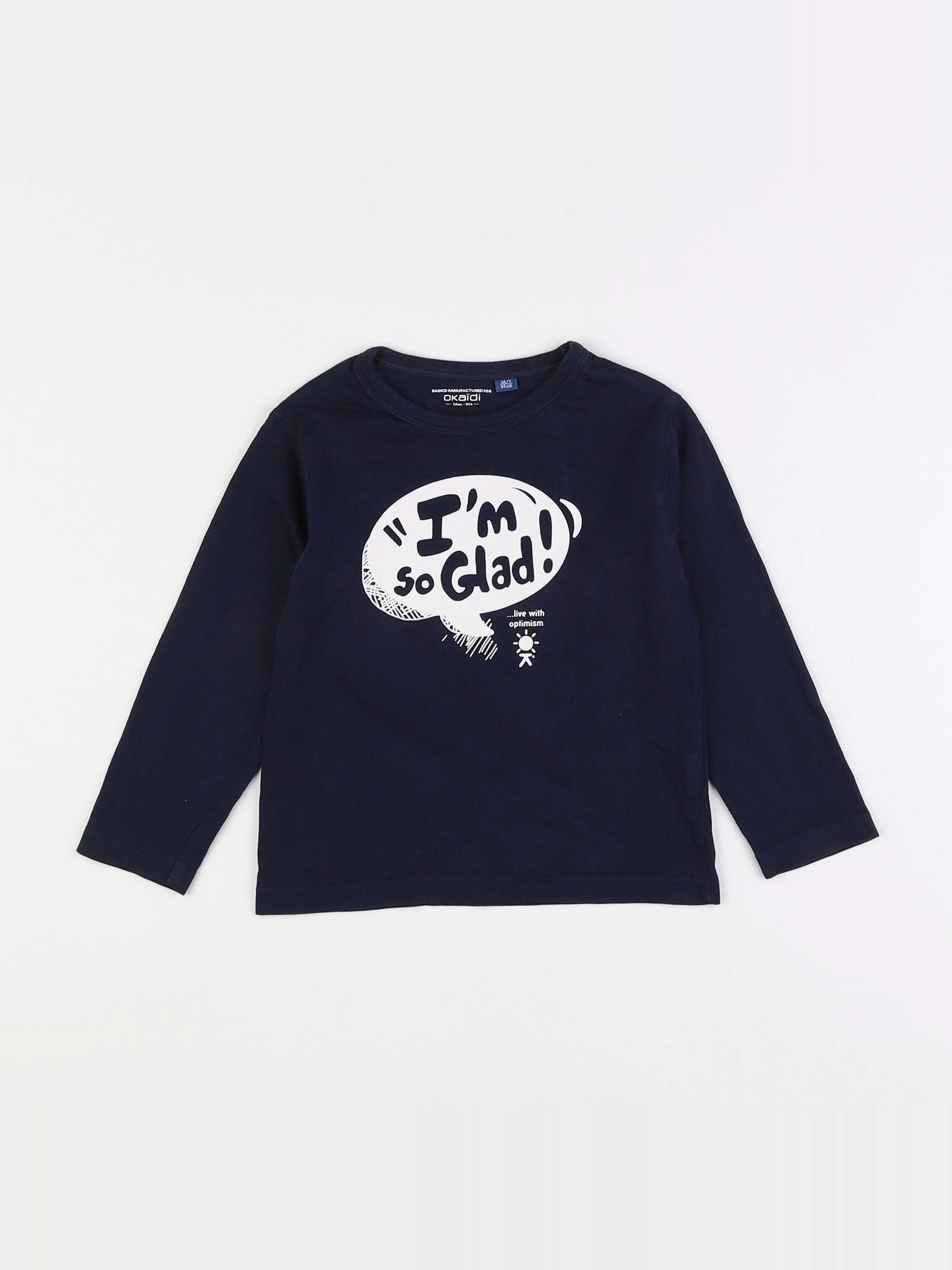 Okaidi - tee-shirt bleu - 3 ans