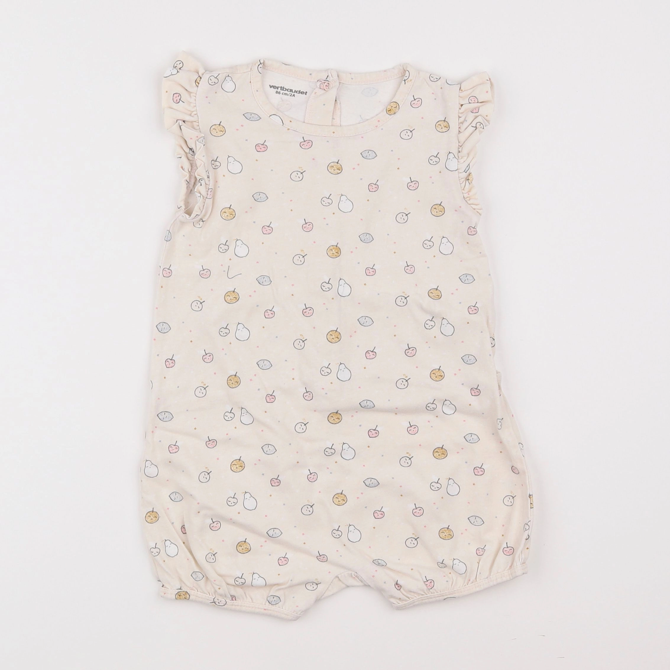 Vertbaudet - pyjama coton beige - 2 ans