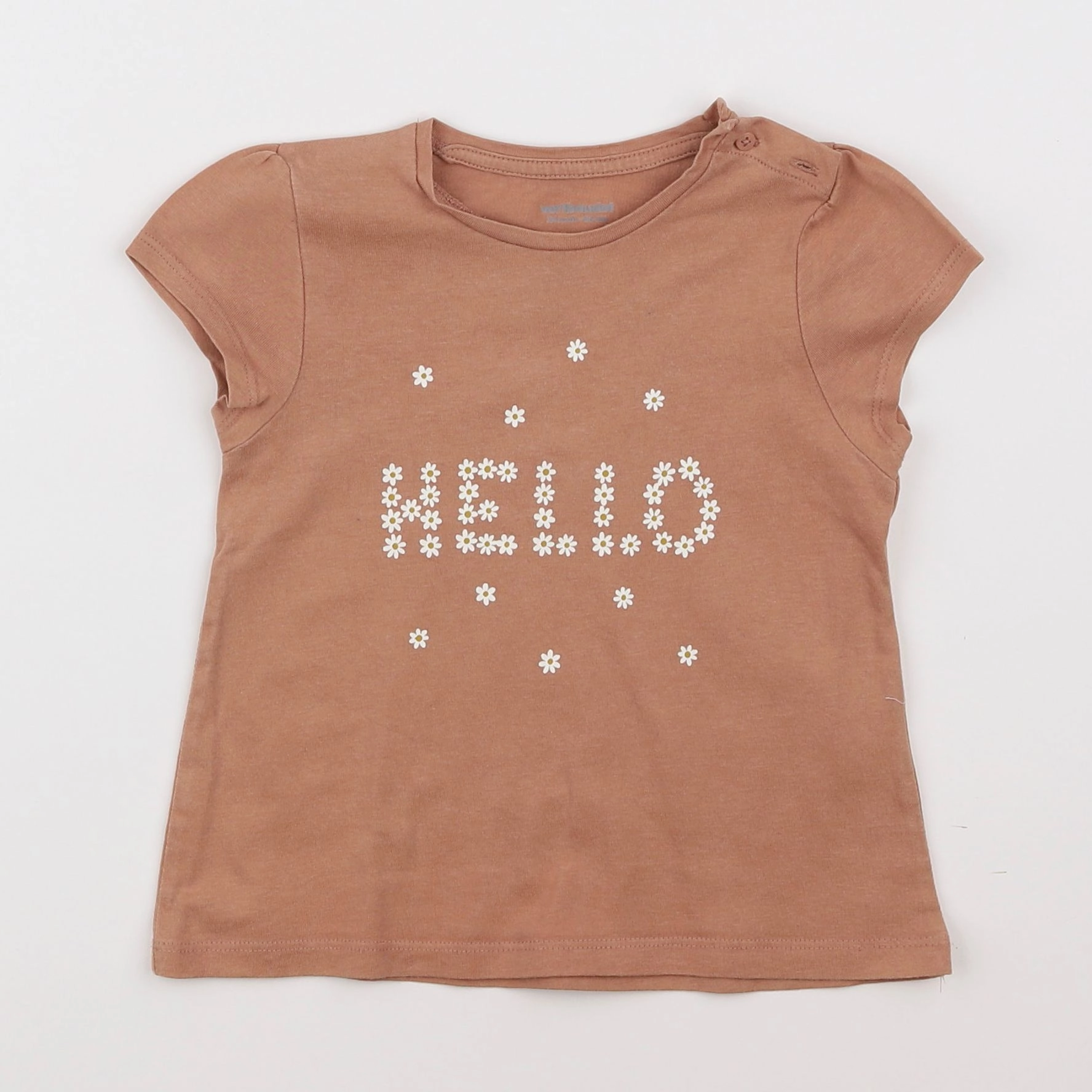 Vertbaudet - tee-shirt marron - 2 ans