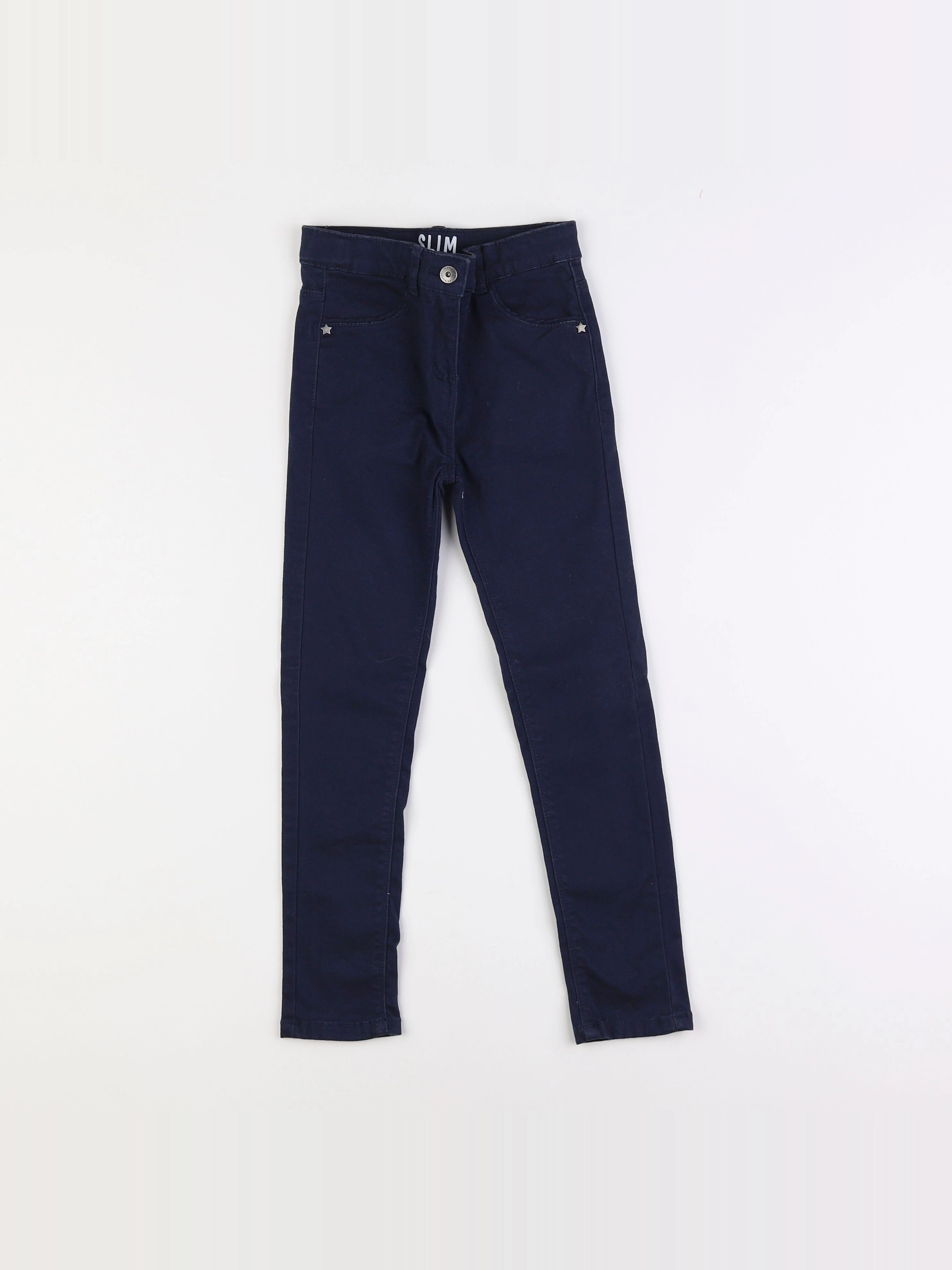 Vertbaudet - pantalon bleu - 7 ans
