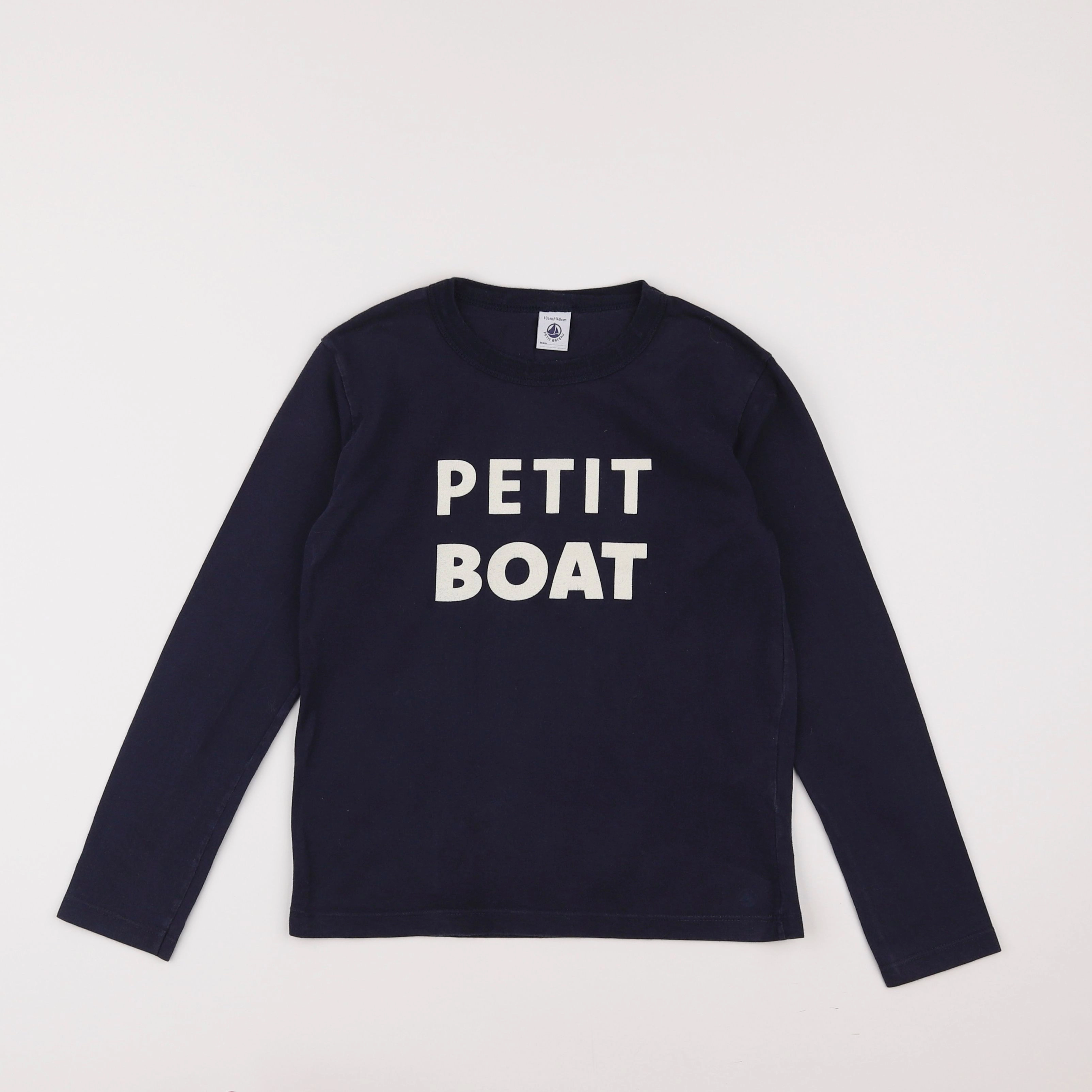 Petit Bateau - tee-shirt bleu - 10 ans