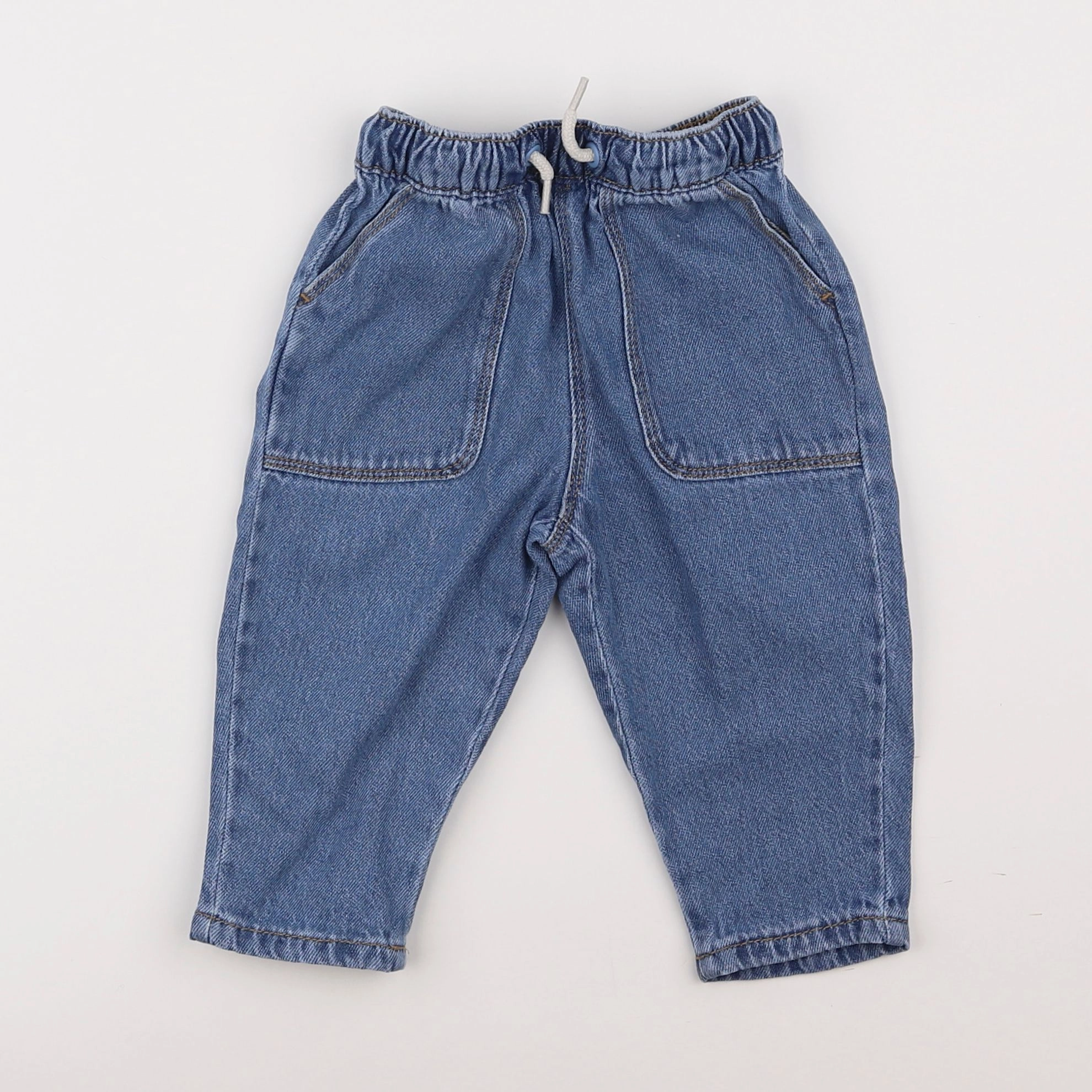 Vertbaudet - pantalon bleu - 6 mois