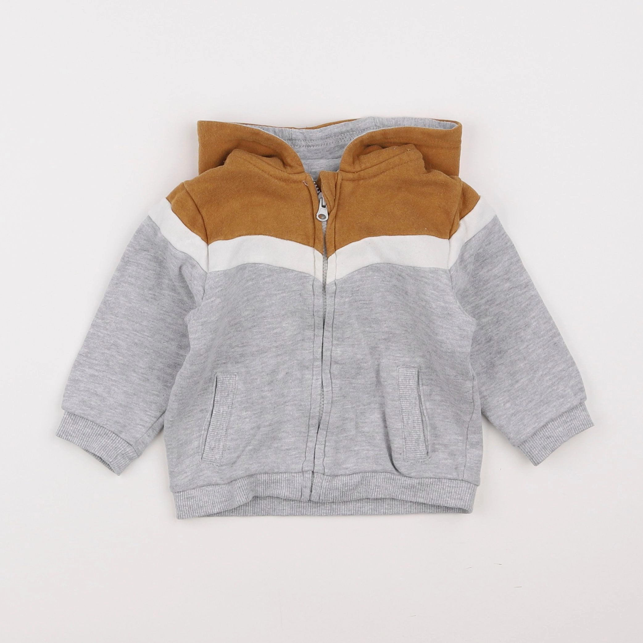 Vertbaudet - sweat gris - 12 mois