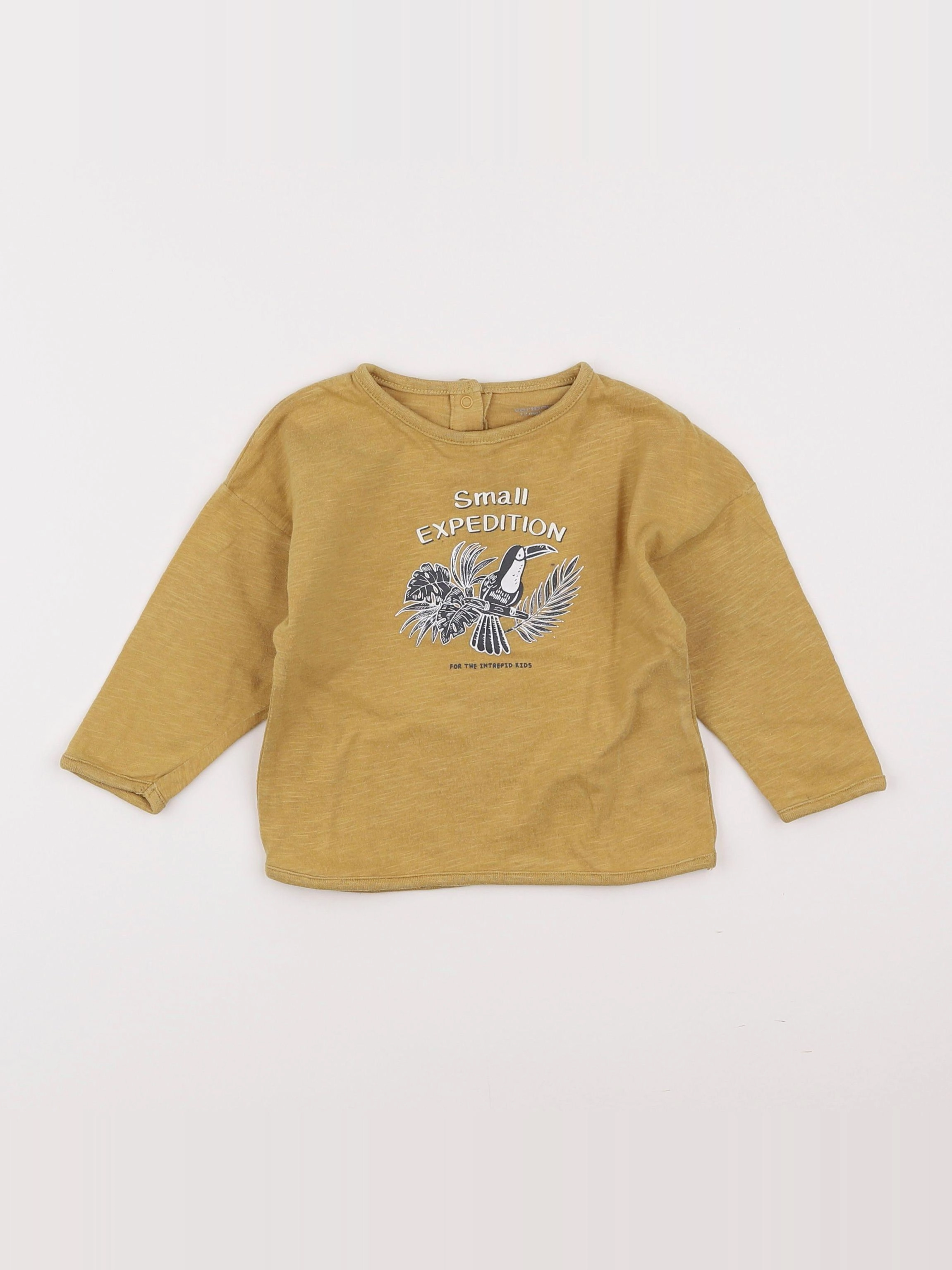 Vertbaudet - tee-shirt marron - 12 mois