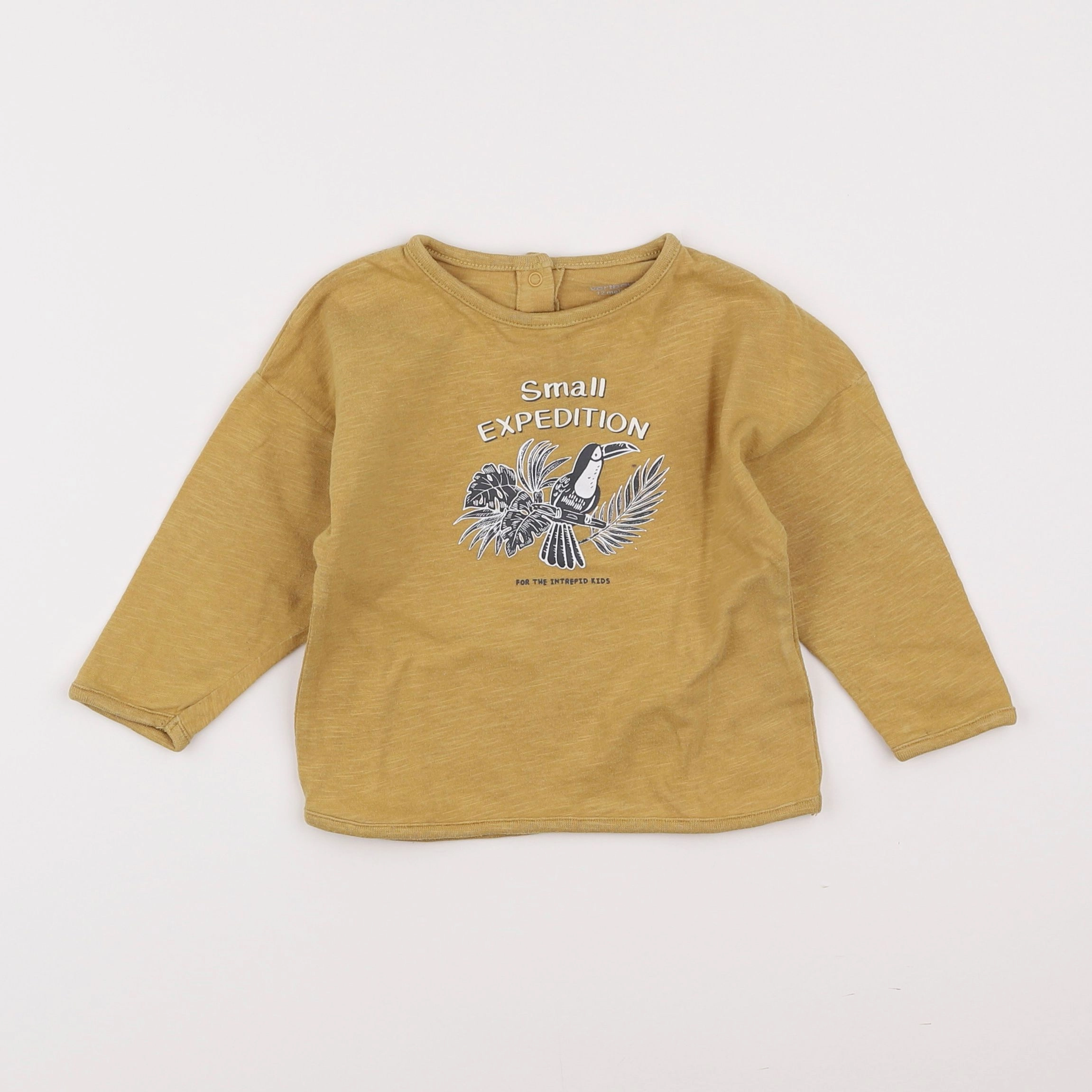 Vertbaudet - tee-shirt marron - 12 mois