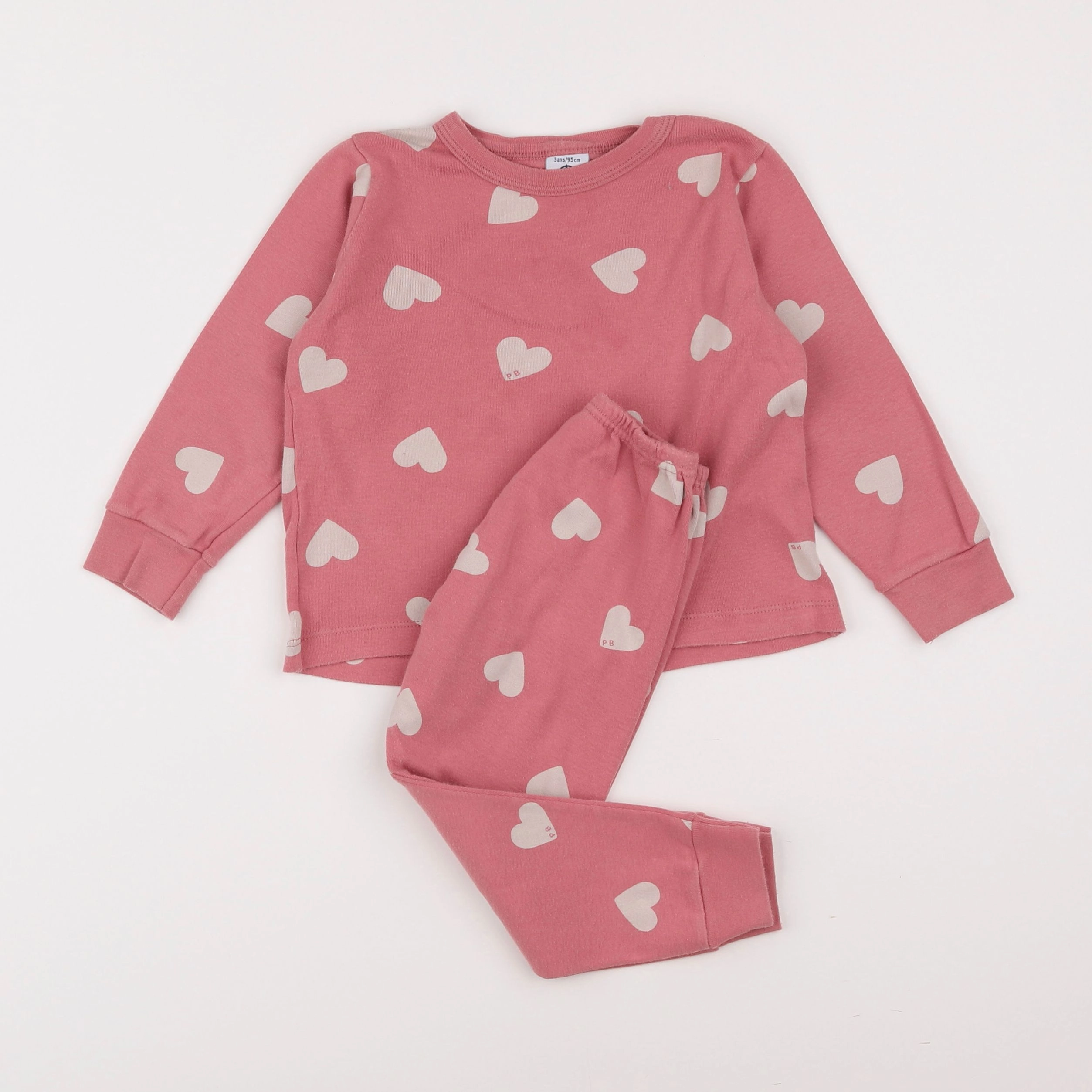 Petit Bateau - pyjama coton rose - 3 ans