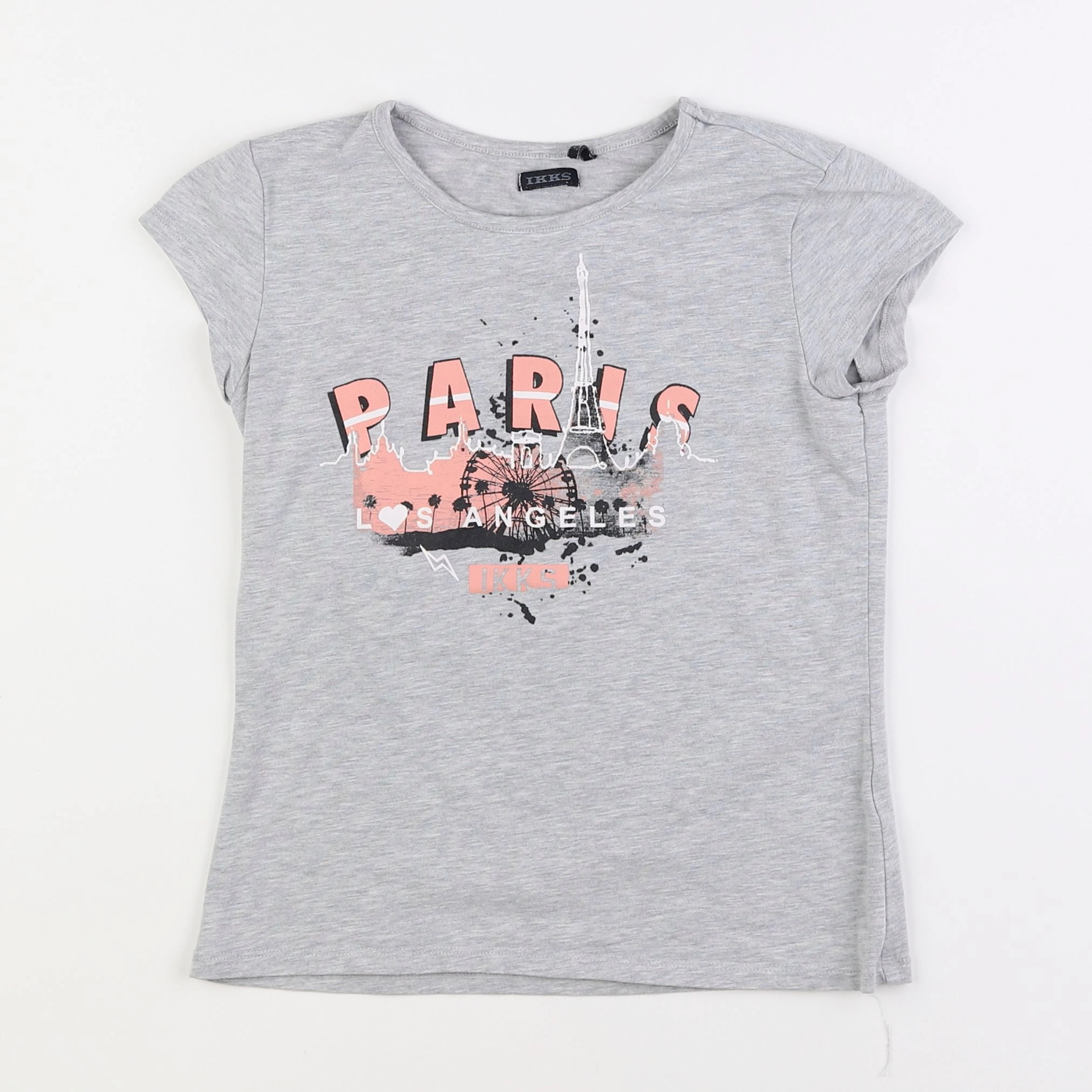 IKKS - tee-shirt gris - 10 ans