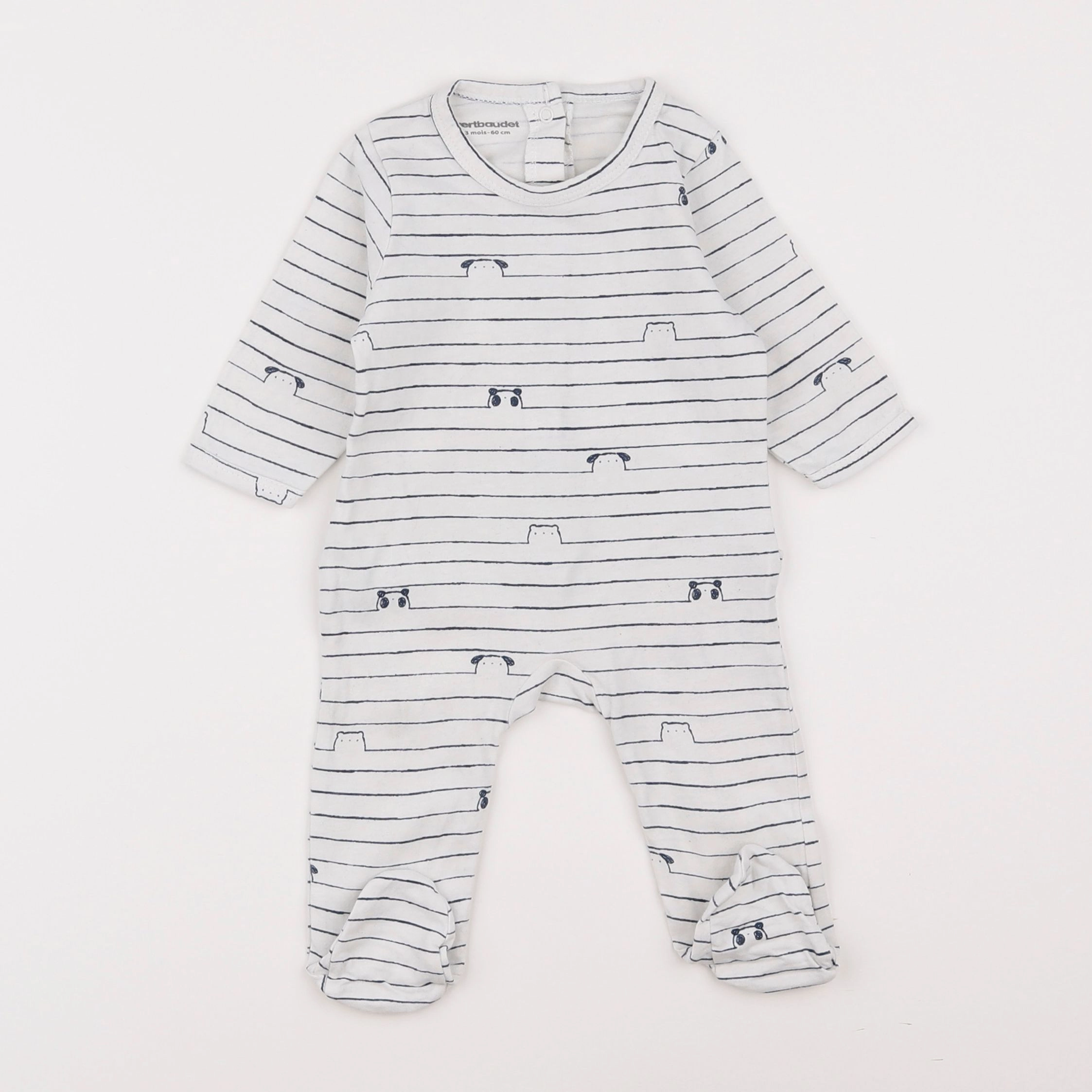 Vertbaudet - pyjama coton multicolore - 3 mois