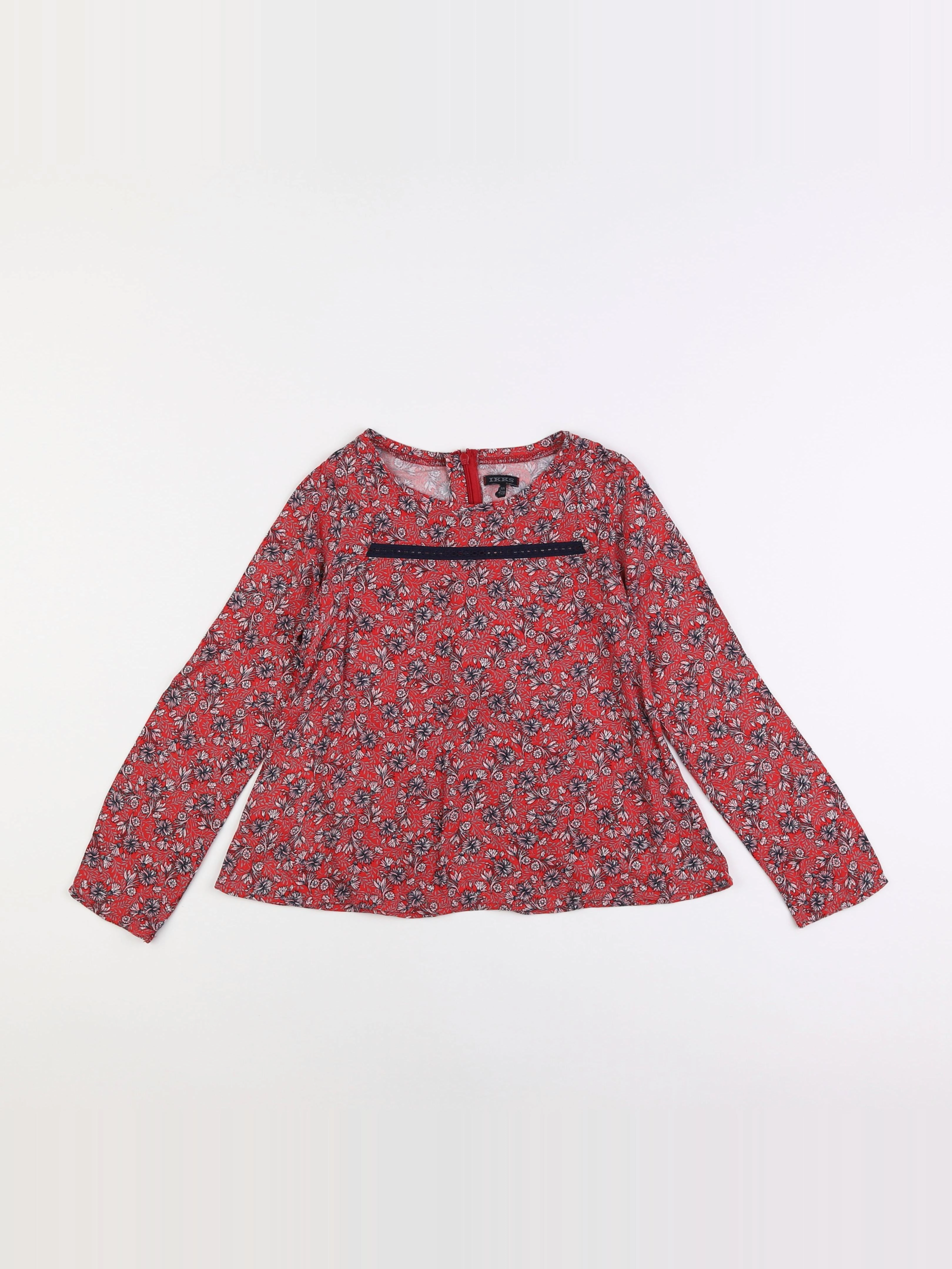 IKKS - blouse rouge - 8 ans