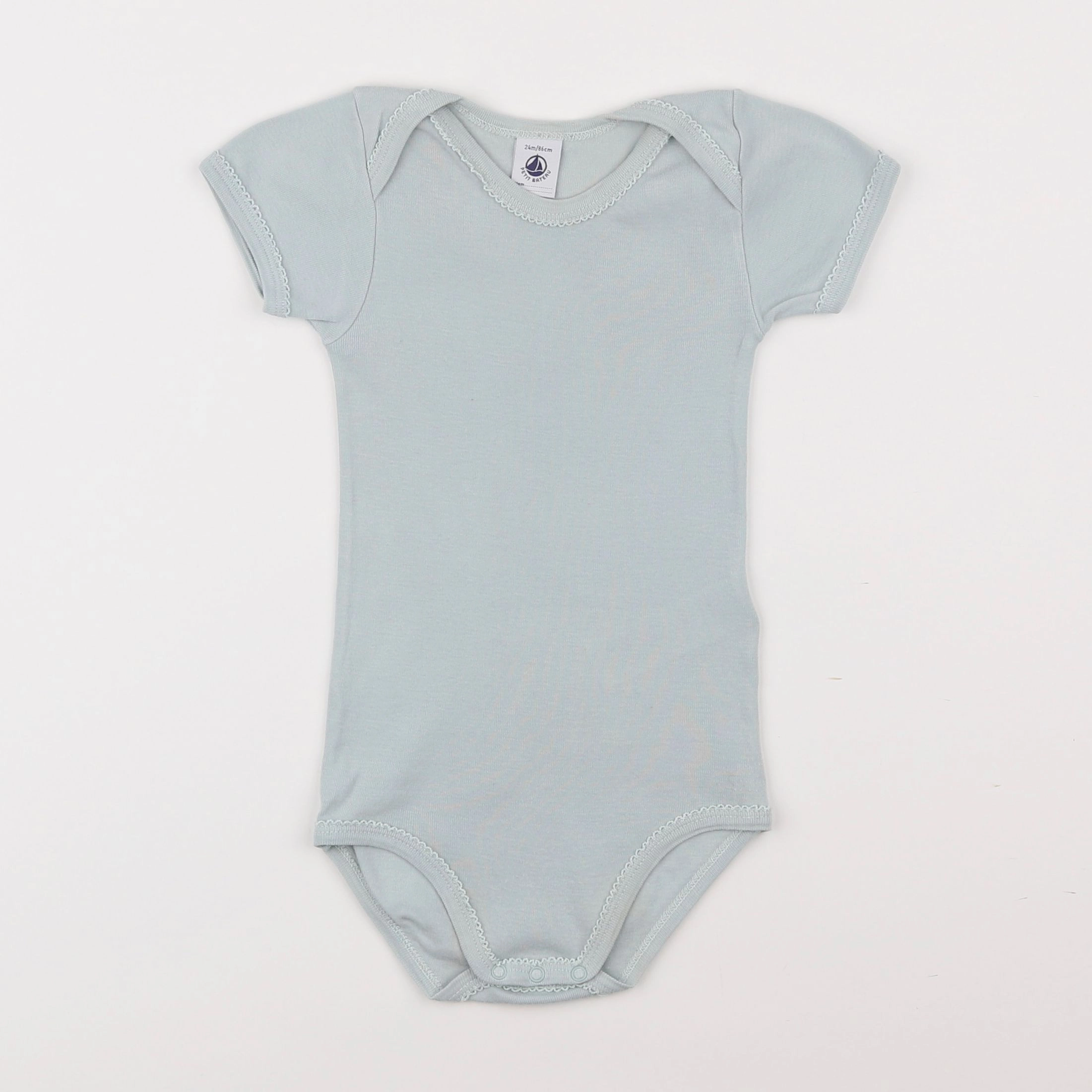 Petit Bateau - body bleu - 2 ans