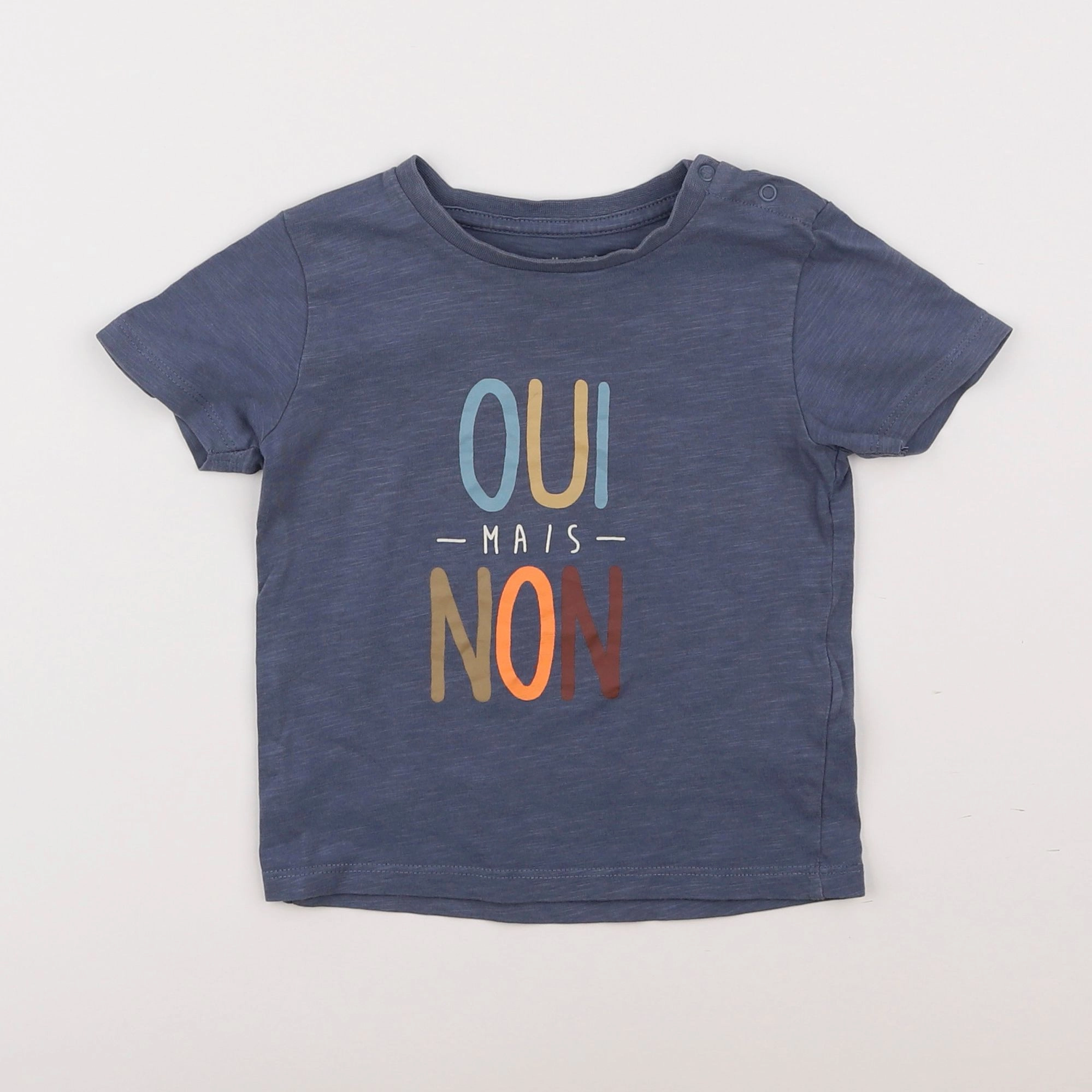 Vertbaudet - tee-shirt bleu - 2 ans