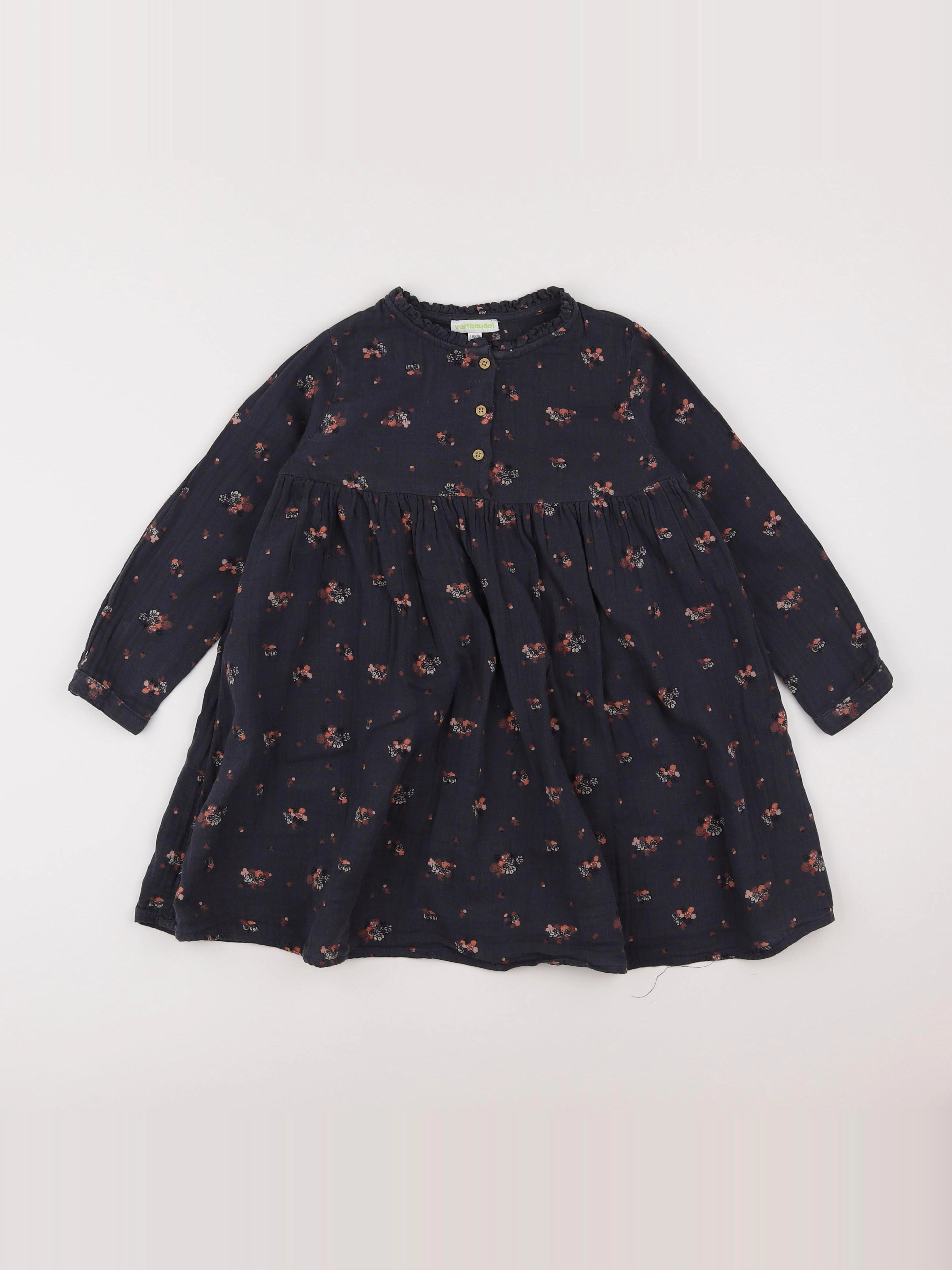Vertbaudet - robe gris - 5 ans
