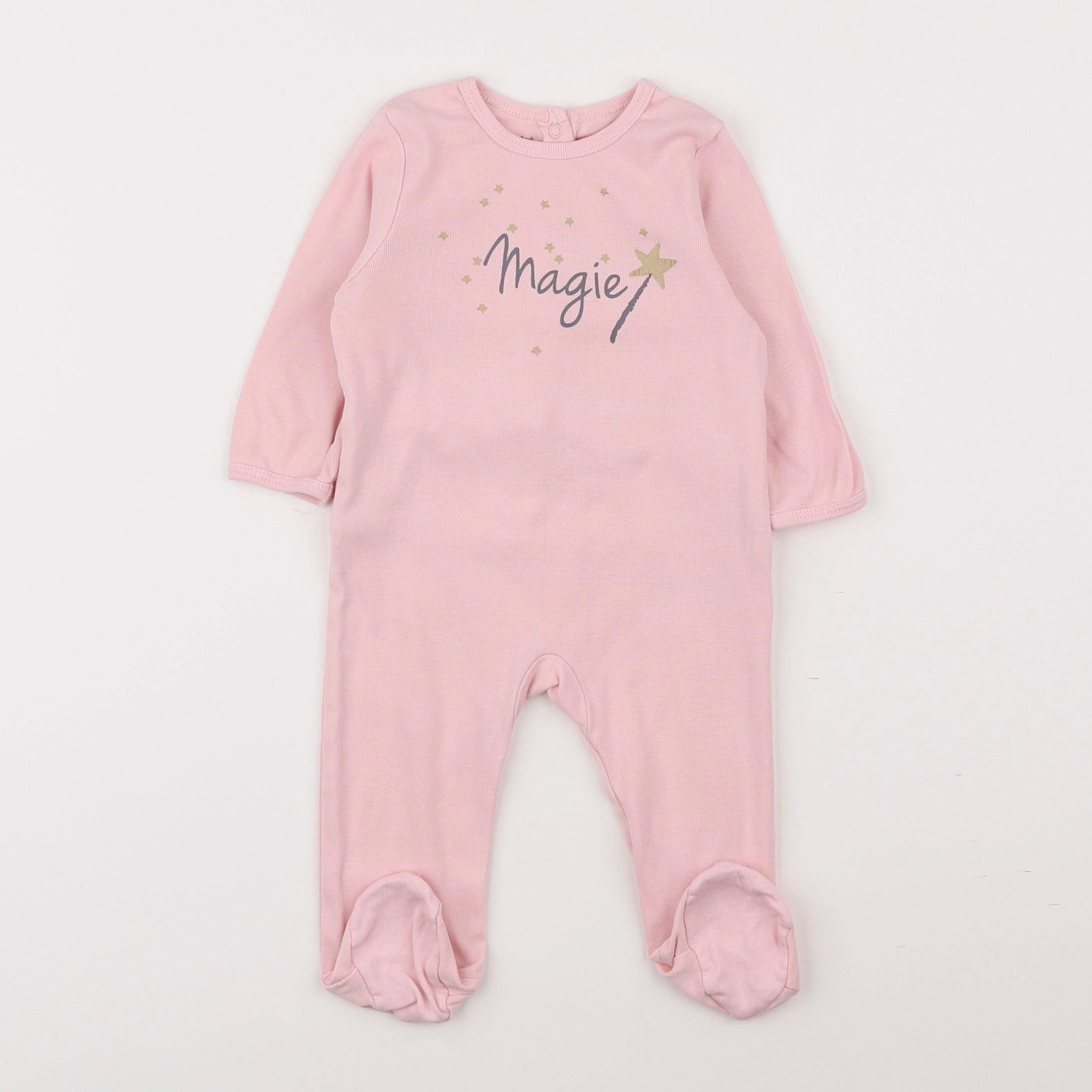 Vertbaudet - pyjama coton rose - 6 mois