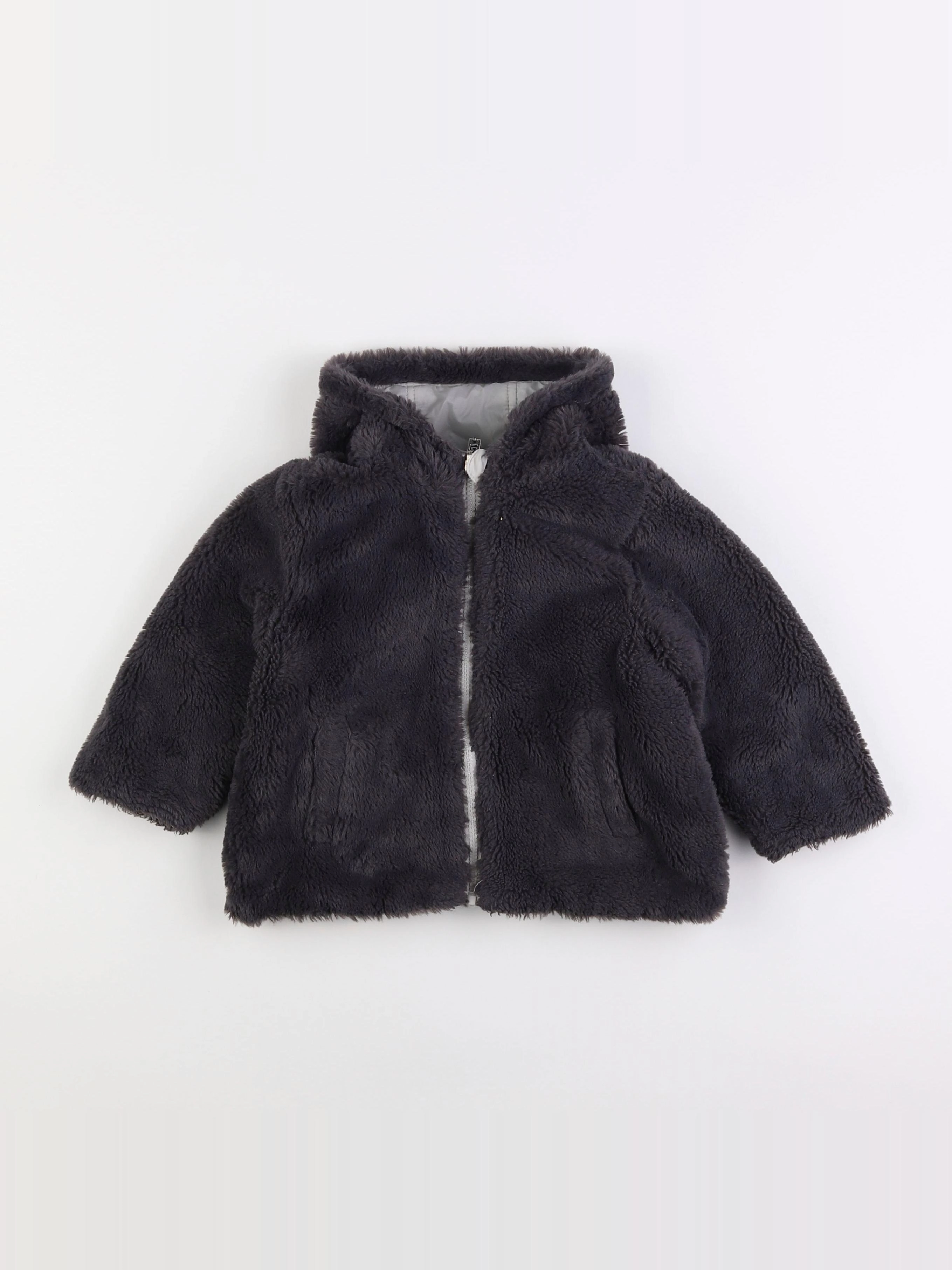 Vertbaudet - manteau réversible noir - 2 ans