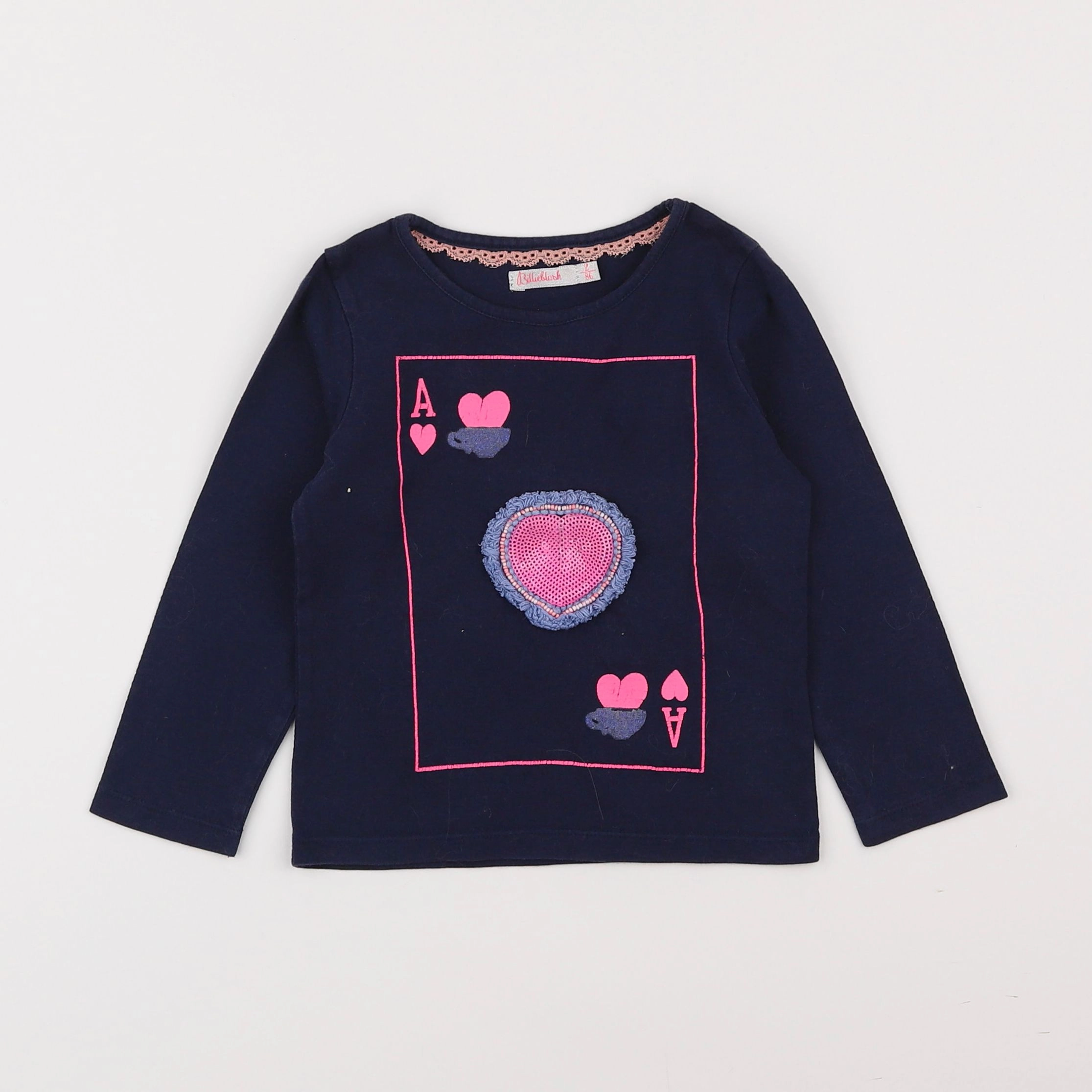 Billie Blush - tee-shirt bleu - 2 ans