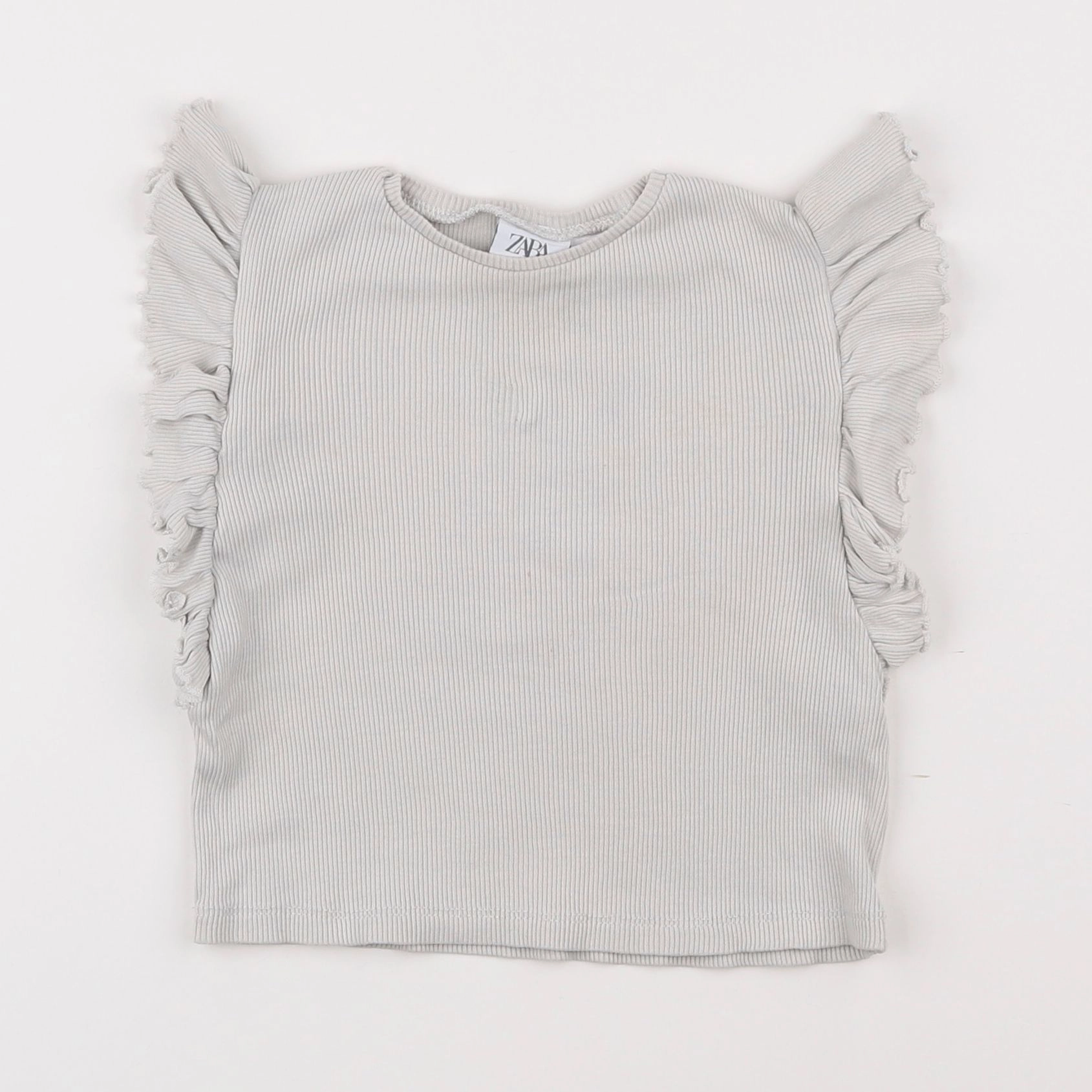 Zara - tee-shirt gris - 9/12 mois