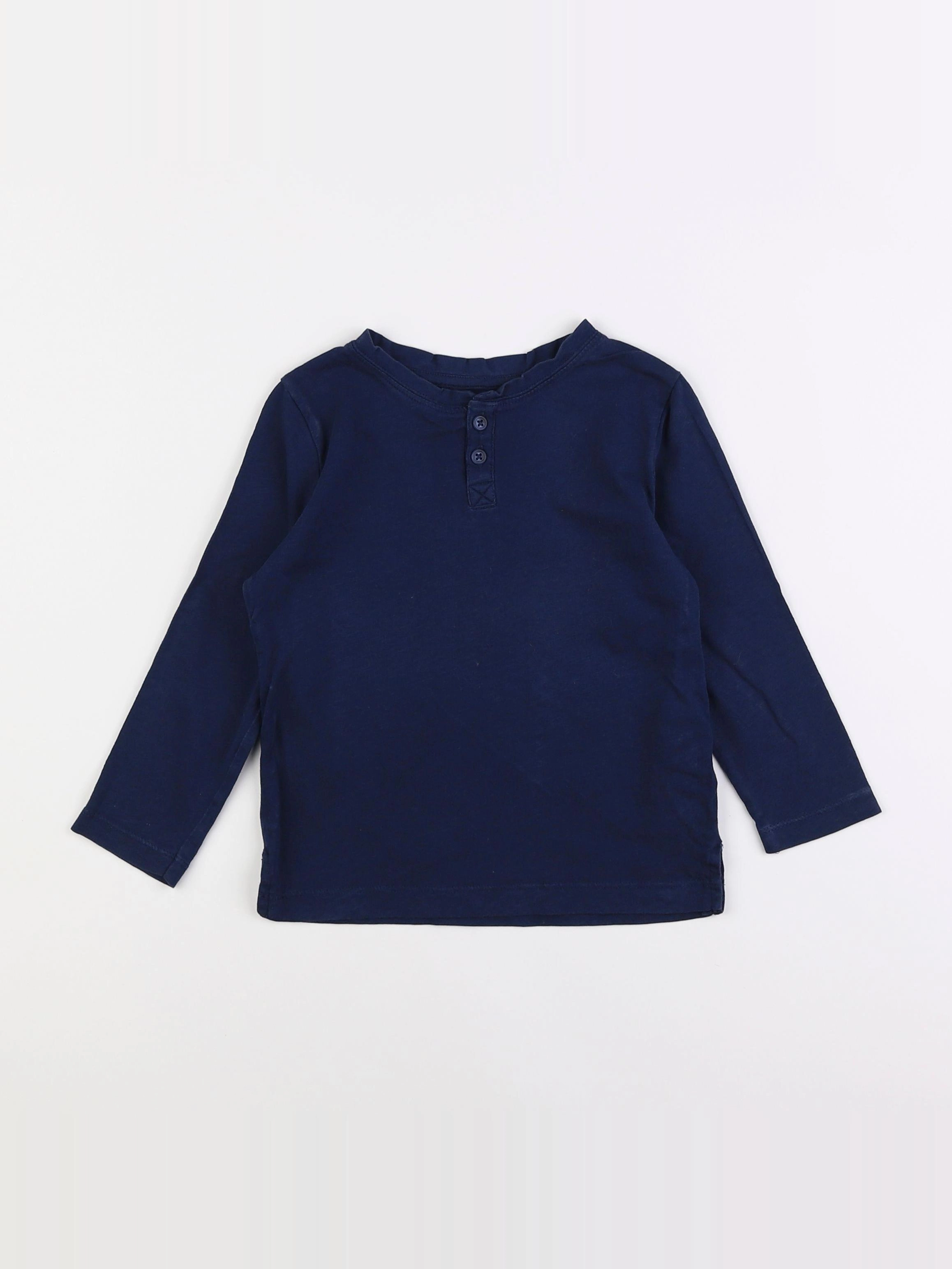 H&M - tee-shirt bleu - 2/4 ans