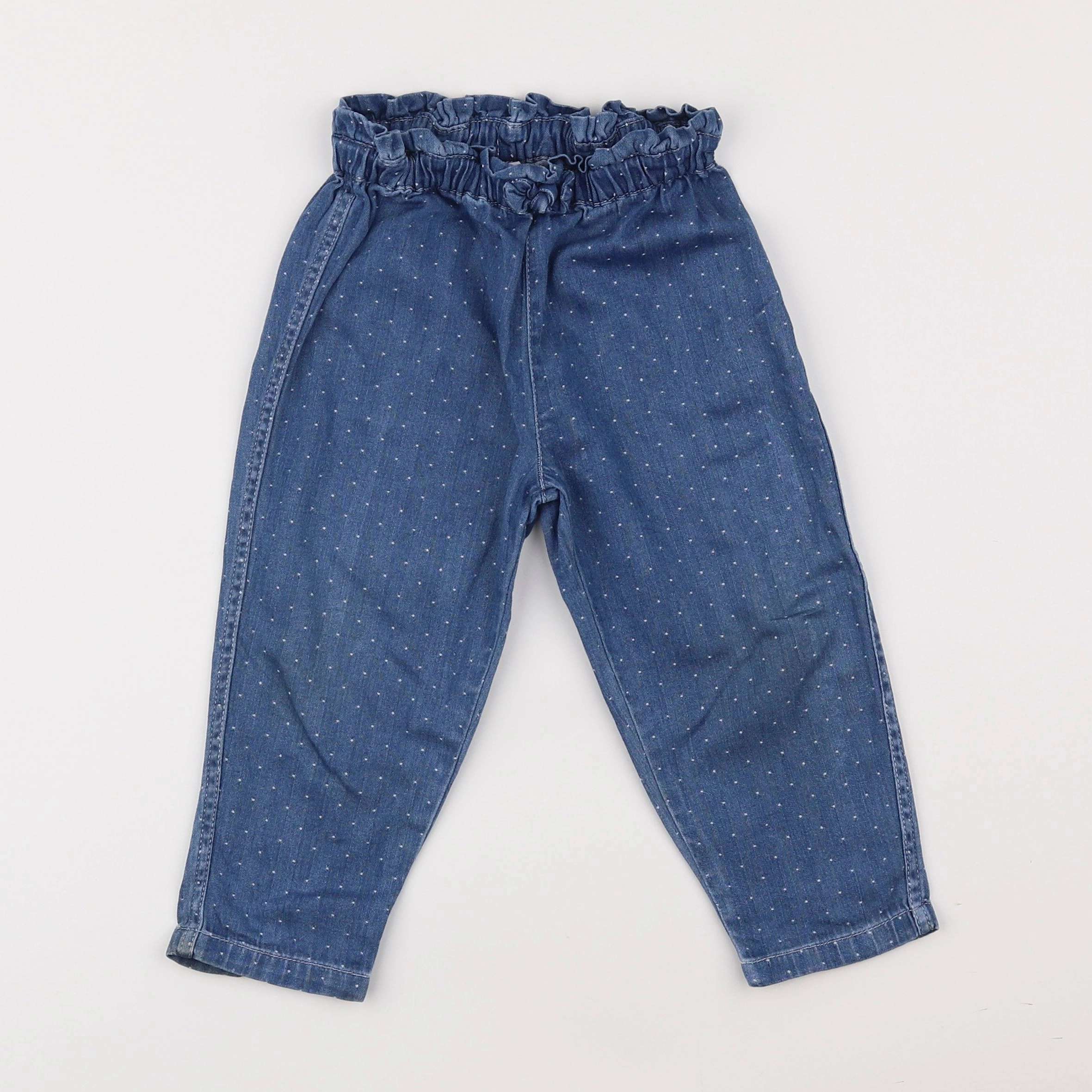 Petit Bateau - pantalon bleu - 2 ans