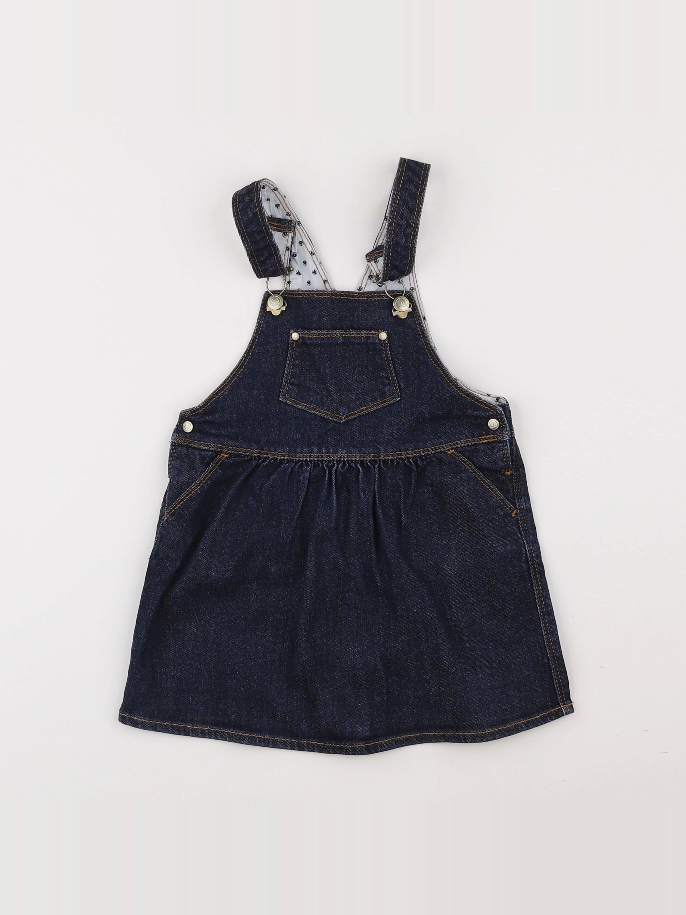 Petit Bateau - robe bleu - 2 ans