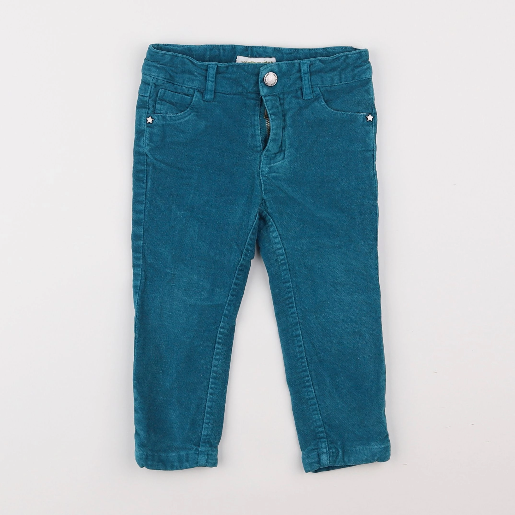 Vertbaudet - pantalon bleu - 2 ans