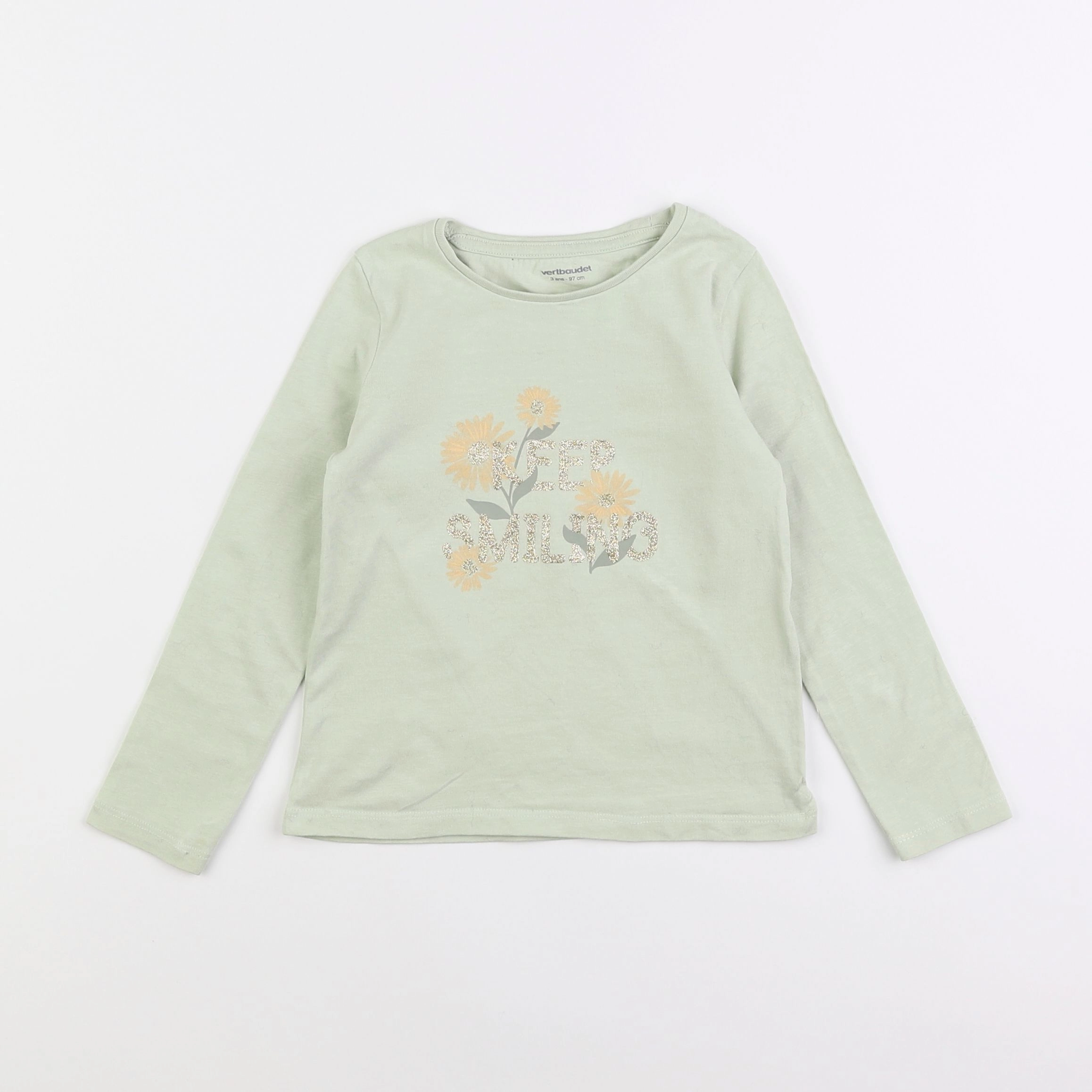 Vertbaudet - tee-shirt vert - 3 ans