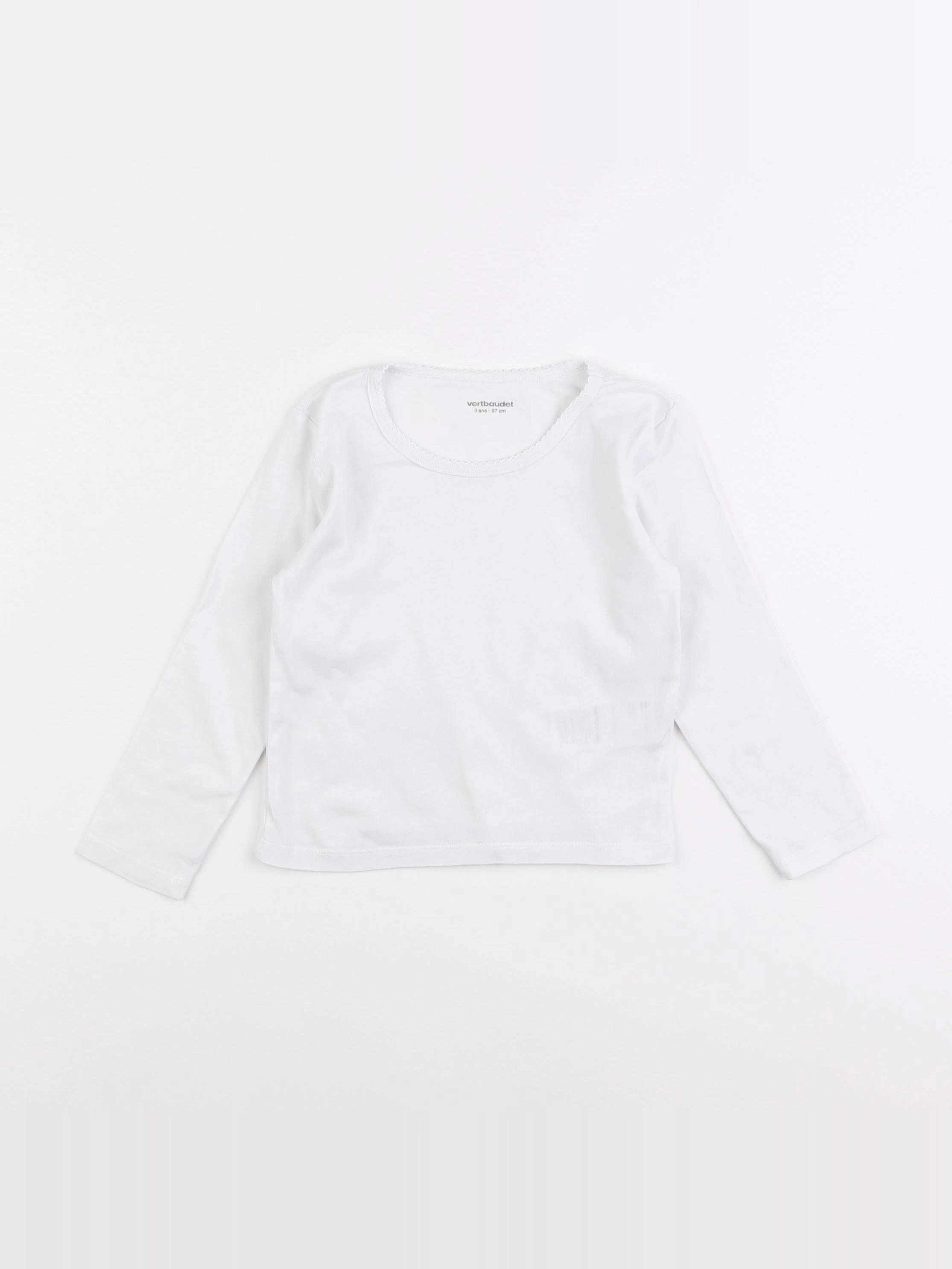 Vertbaudet - maillot de corps blanc - 3 ans