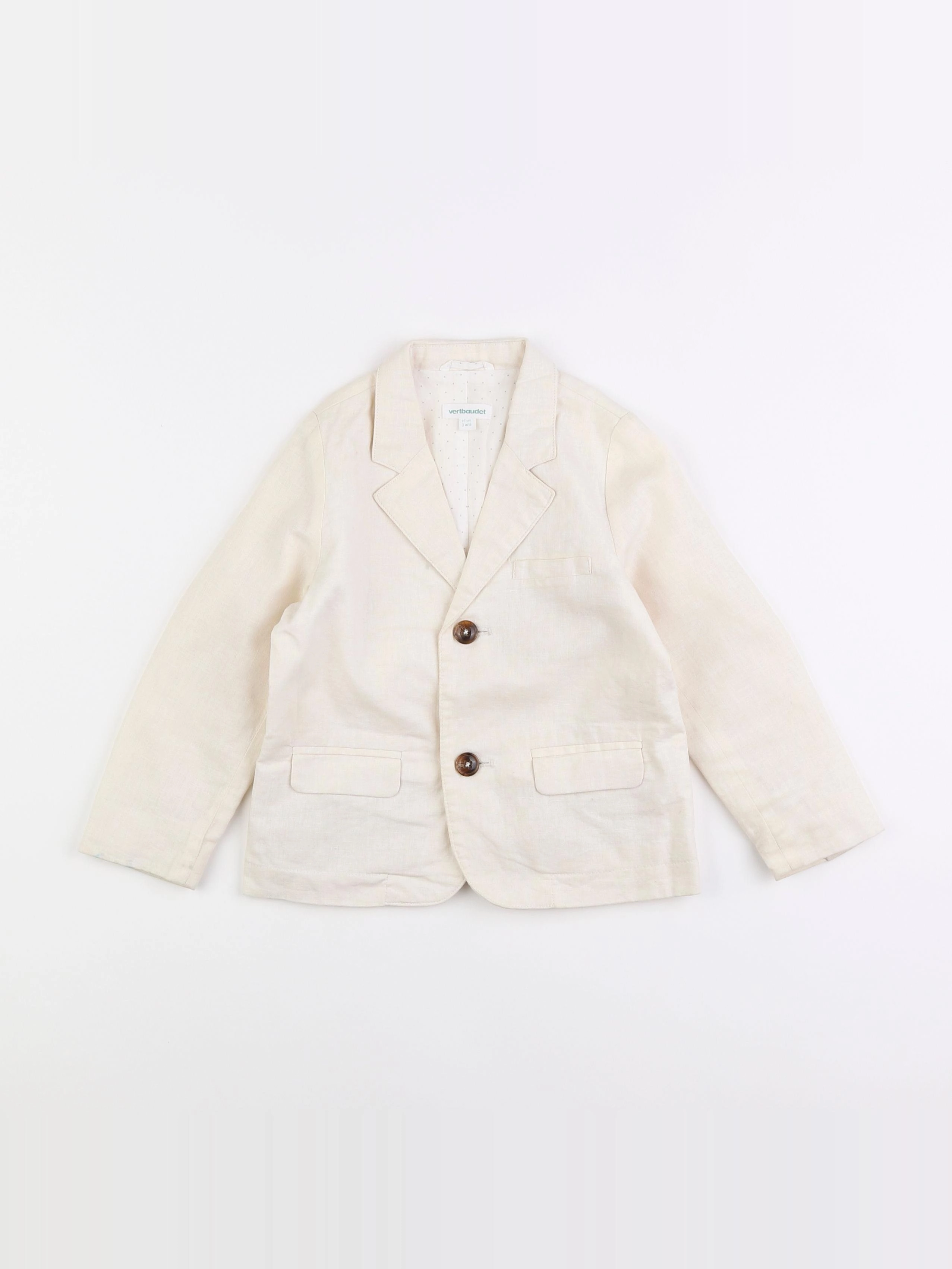 Vertbaudet - veste beige - 3 ans